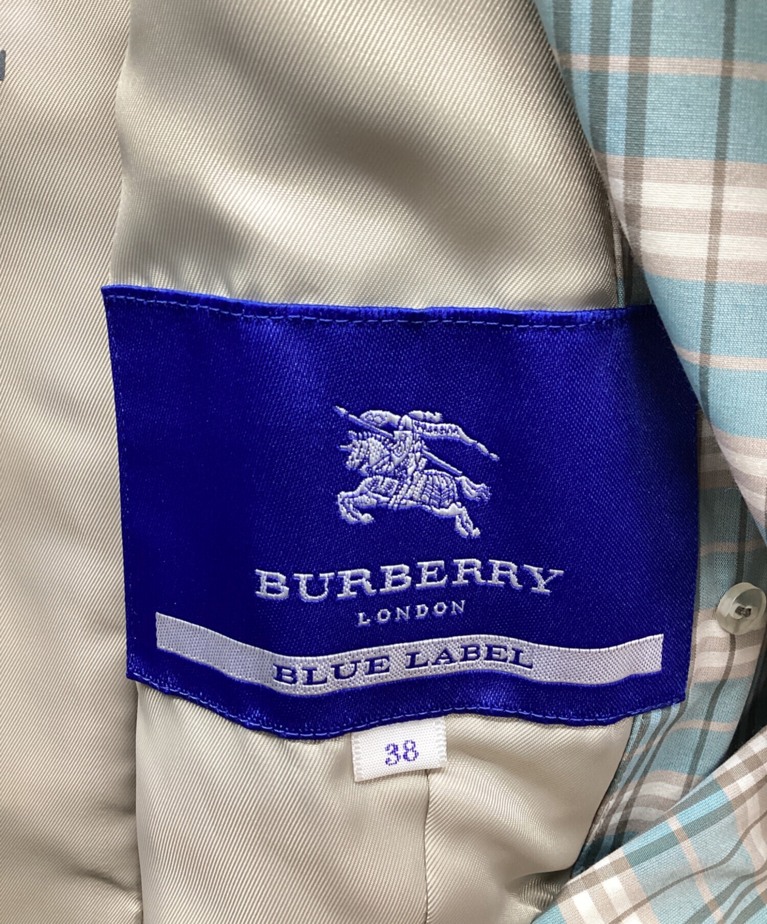 中古・古着通販】BURBERRY BLUE LABEL (バーバリーブルーレーベル) チェックワンピース スカイブルー サイズ:38｜ブランド・古着通販  トレファク公式【TREFAC FASHION】スマホサイト