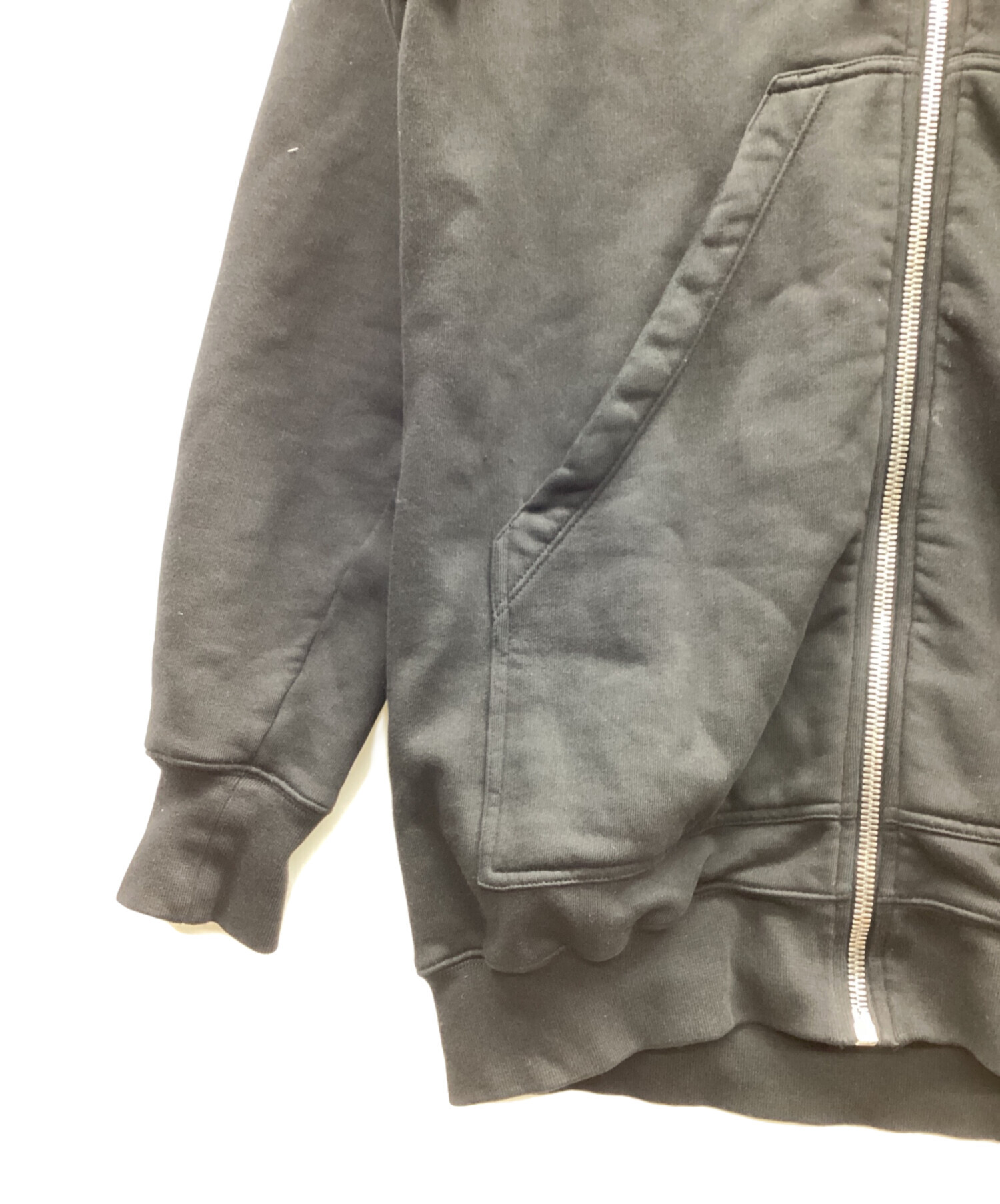 中古・古着通販】RICK OWENS DRKSHDW (リックオウエンス ダークシャドウ) ジップパーカー ブラック サイズ:9｜ブランド・古着通販  トレファク公式【TREFAC FASHION】スマホサイト