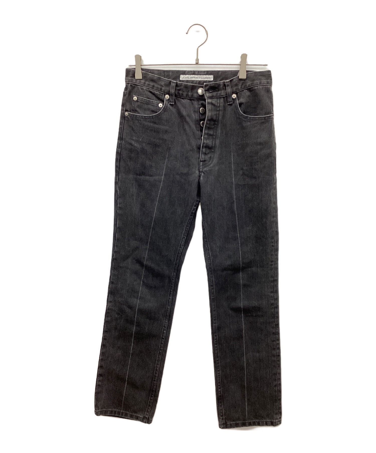 中古・古着通販】JOHN LAWRENCE SULLIVAN (ジョンローレンスサリバン) WASHED DENIM CENTER LINE PANTS  ブラック サイズ:44｜ブランド・古着通販 トレファク公式【TREFAC FASHION】スマホサイト