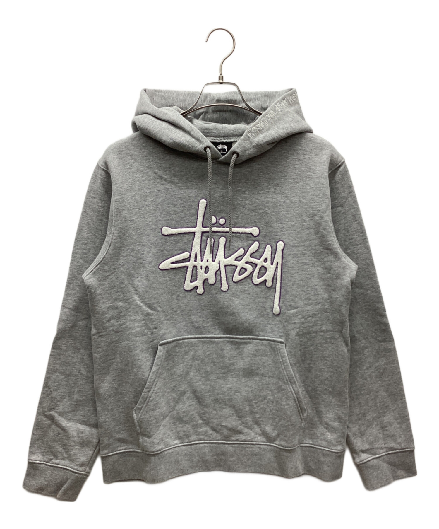 stussy (ステューシー) プルオーバーパーカー グレー サイズ:M