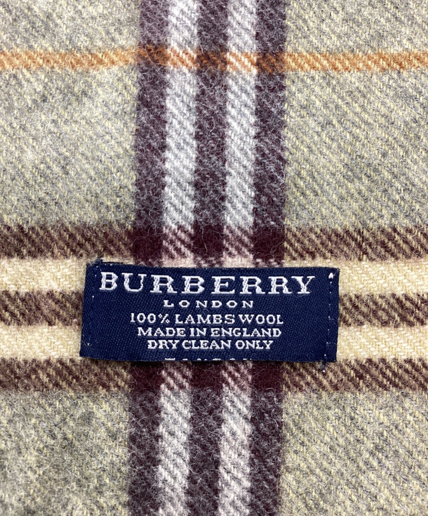 中古・古着通販】BURBERRY LONDON (バーバリーロンドン) フリンジ付マフラー グリーン｜ブランド・古着通販 トレファク公式【TREFAC  FASHION】スマホサイト