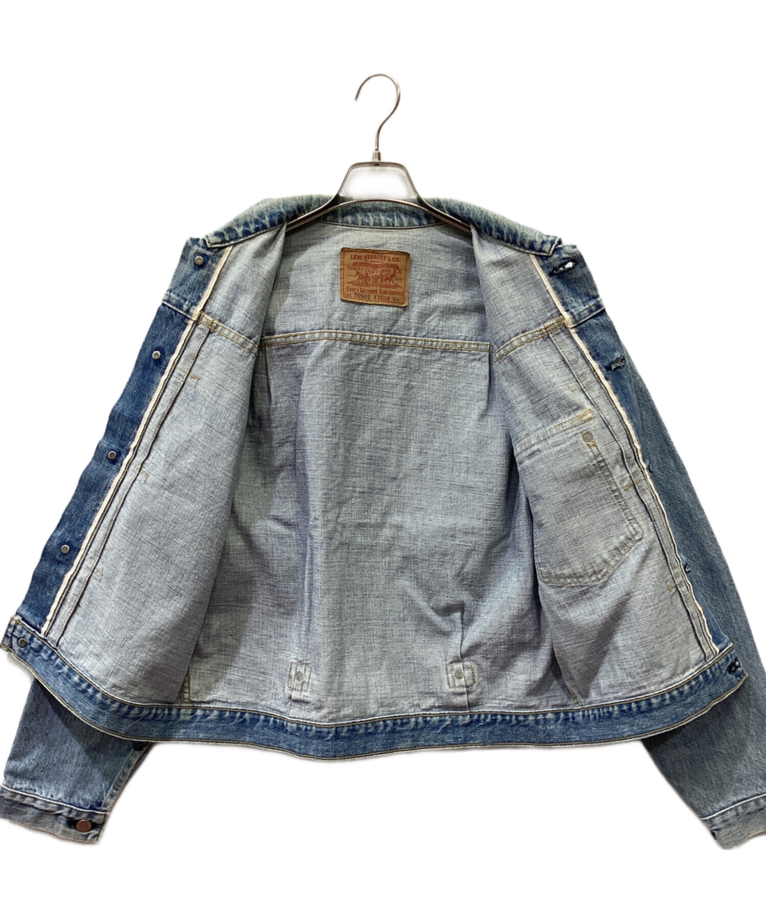 中古・古着通販】LEVI'S (リーバイス) 70502 XX 1stタイプ復刻デニムジャケット アイスブルー サイズ:40｜ブランド・古着通販  トレファク公式【TREFAC FASHION】スマホサイト