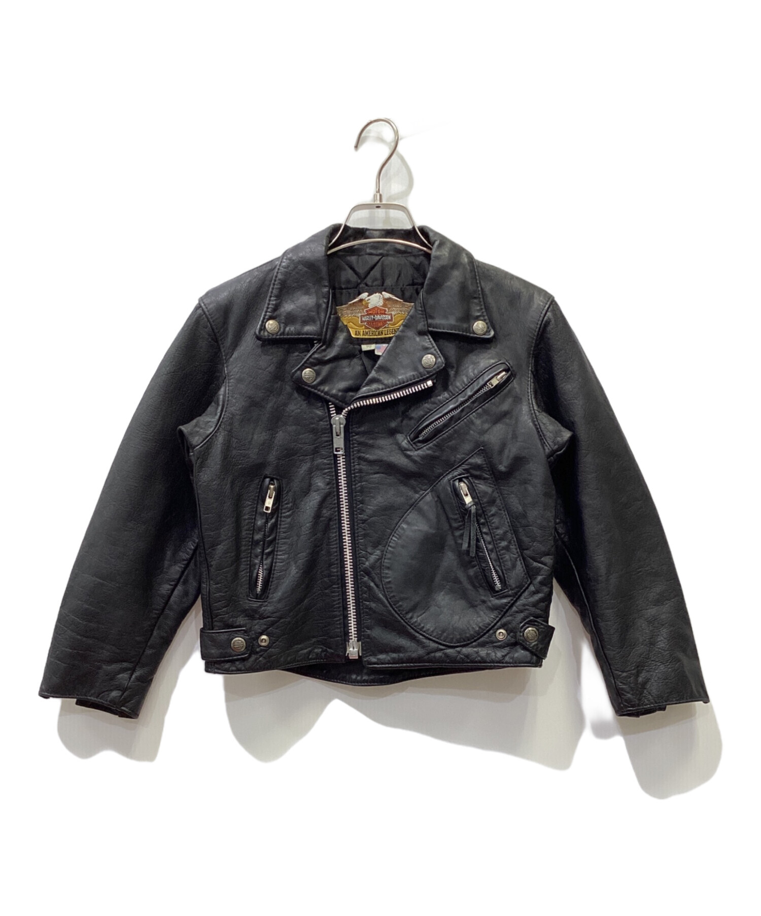 中古・古着通販】HARLEY-DAVIDSON (ハーレーダビッドソン) 90s USA製 ダブルライダースレザージャケット ブラック  サイズ:10｜ブランド・古着通販 トレファク公式【TREFAC FASHION】スマホサイト