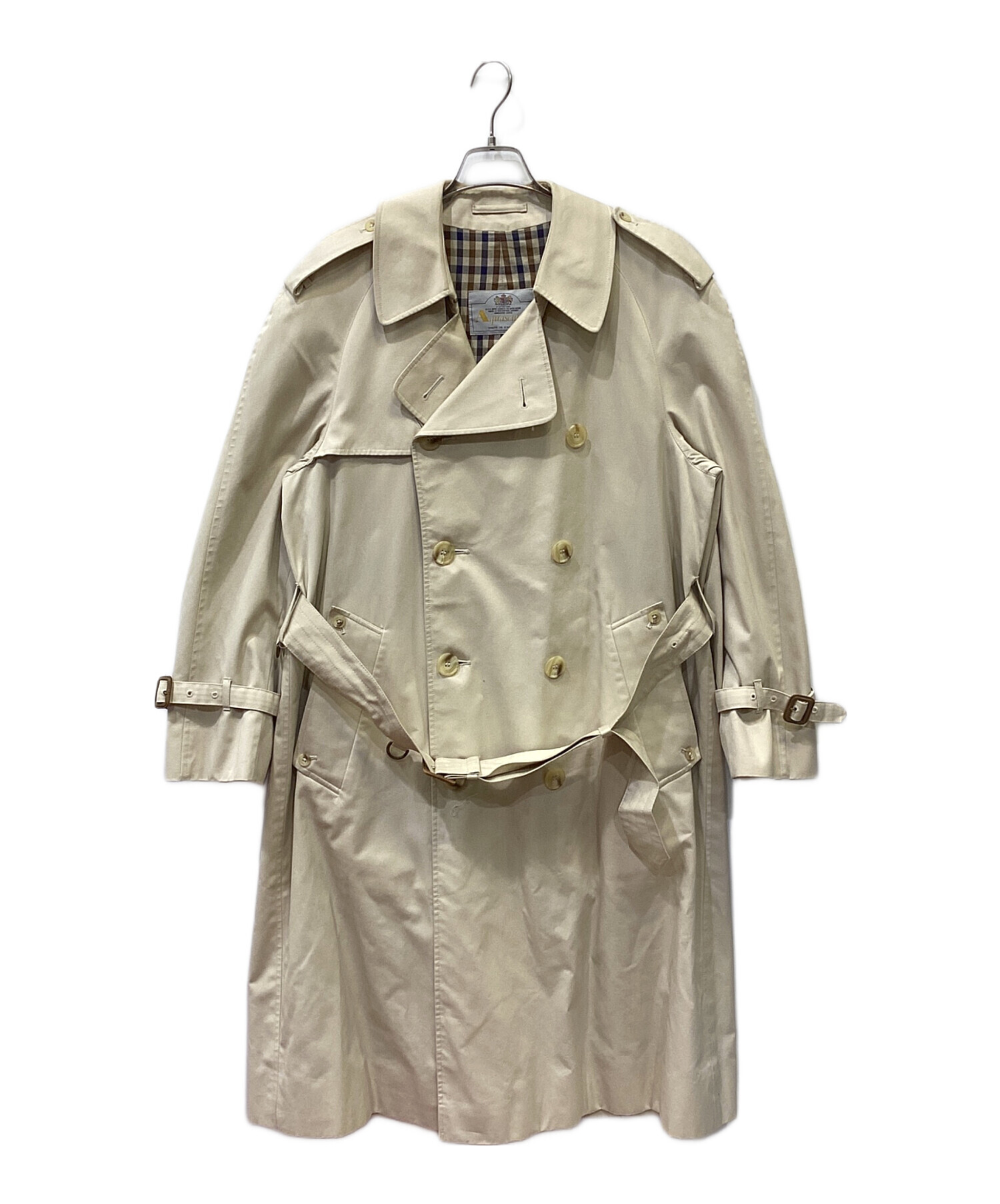 中古・古着通販】Aquascutum (アクアスキュータム) トレンチコート ベージュ サイズ:M｜ブランド・古着通販 トレファク公式【TREFAC  FASHION】スマホサイト