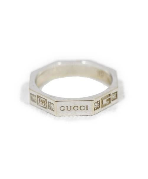 中古・古着通販】GUCCI (グッチ) オクタゴナルロゴリング シルバー