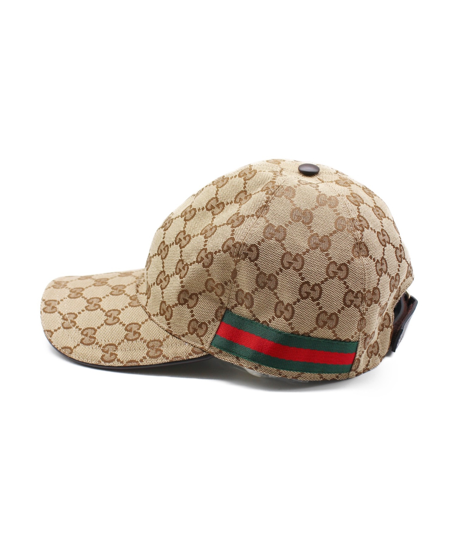 GUCCI (グッチ) GG柄ベースボールキャップ ベージュ サイズ:XL/60