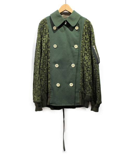 中古・古着通販】sacai (サカイ) カットワークジャケット オリーブ