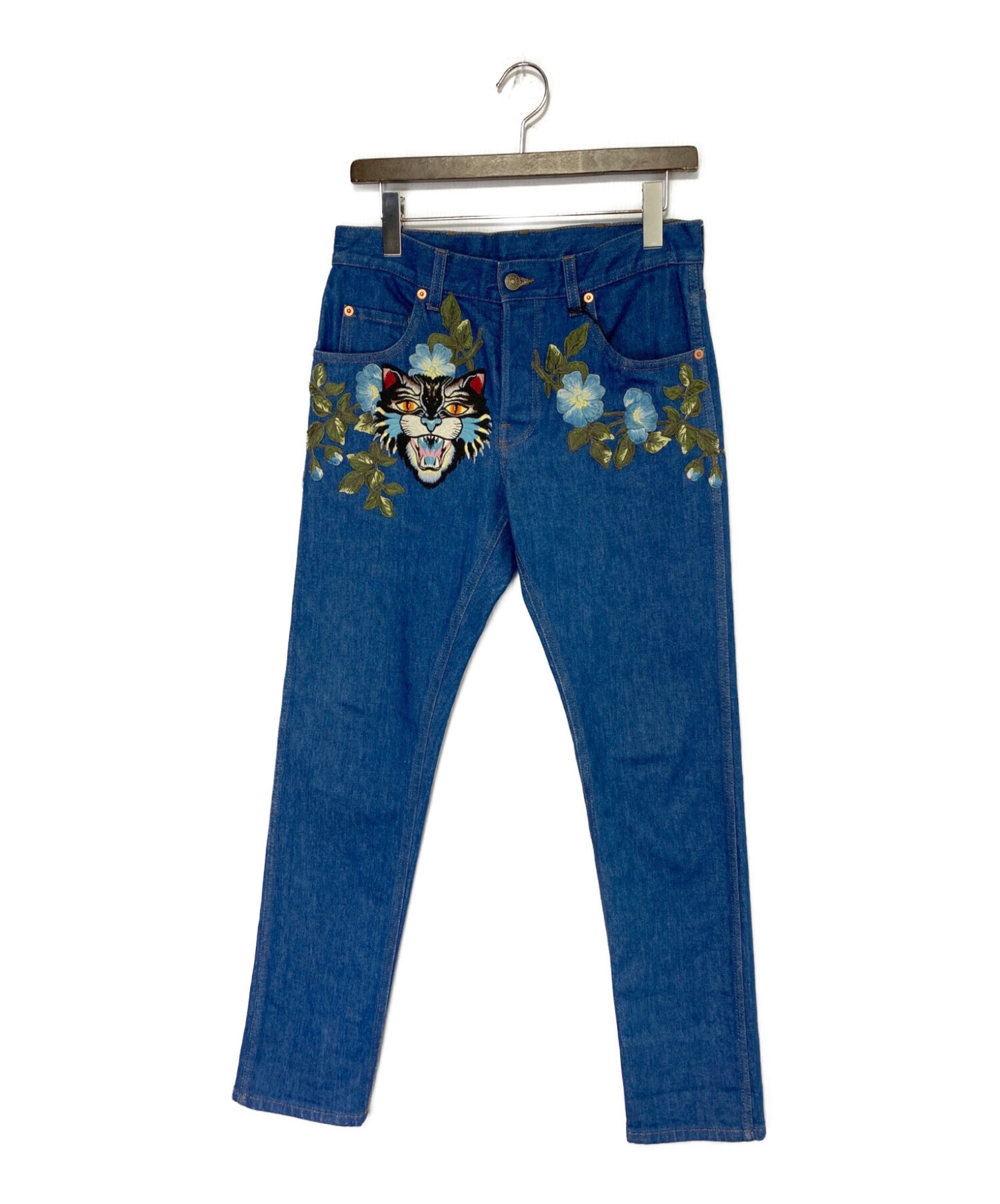 GUCCI (グッチ) アングリーキャットデニムパンツ サイズ:SIZE 30