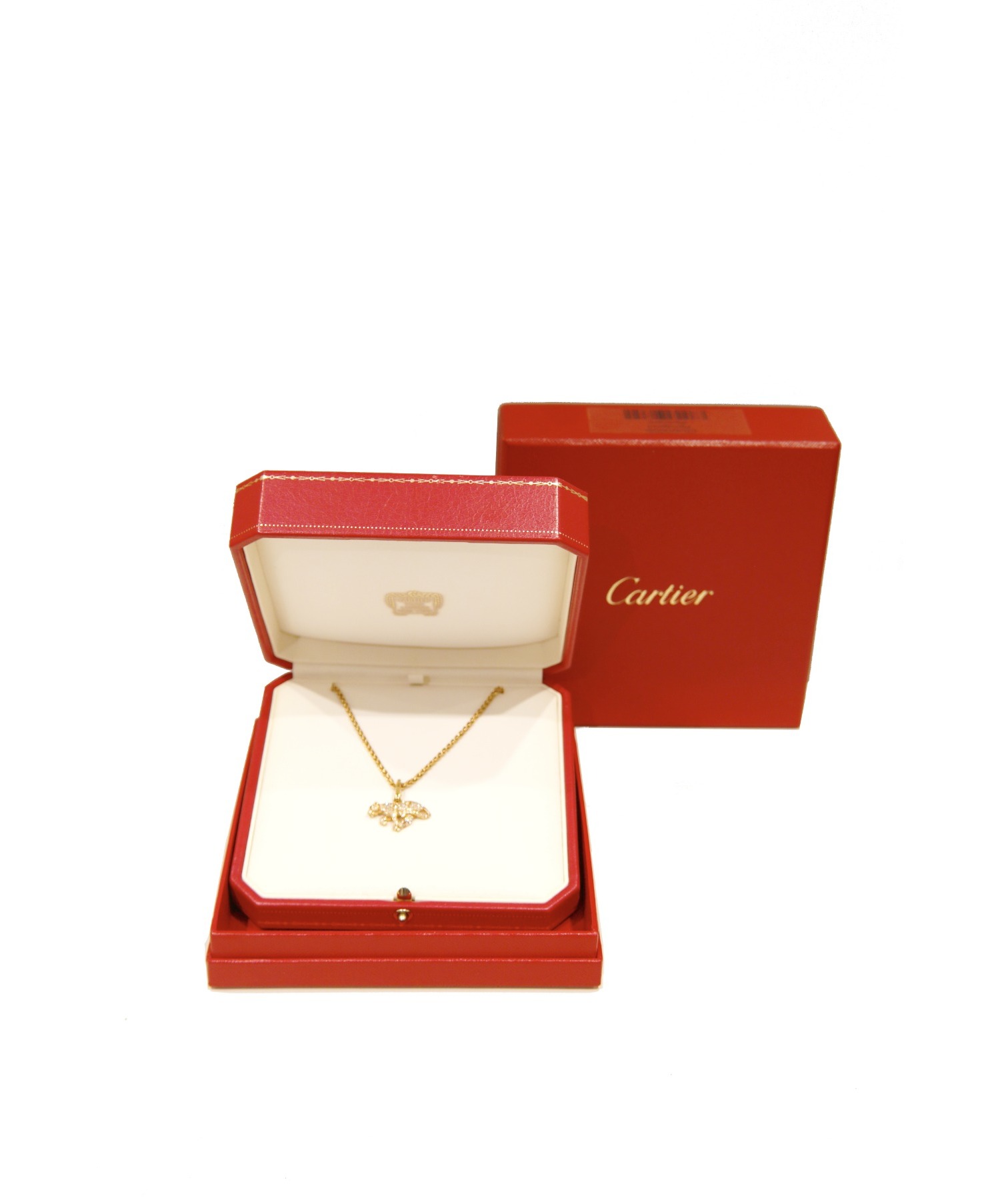 Cartier (カルティエ) パルテールチャームネックレス サイズ:- K18YG ダイヤモンド