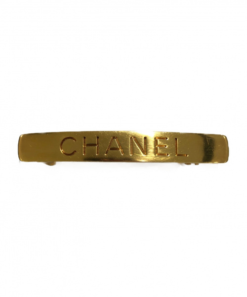 【中古・古着通販】CHANEL (シャネル) バレッタ ゴールド サイズ