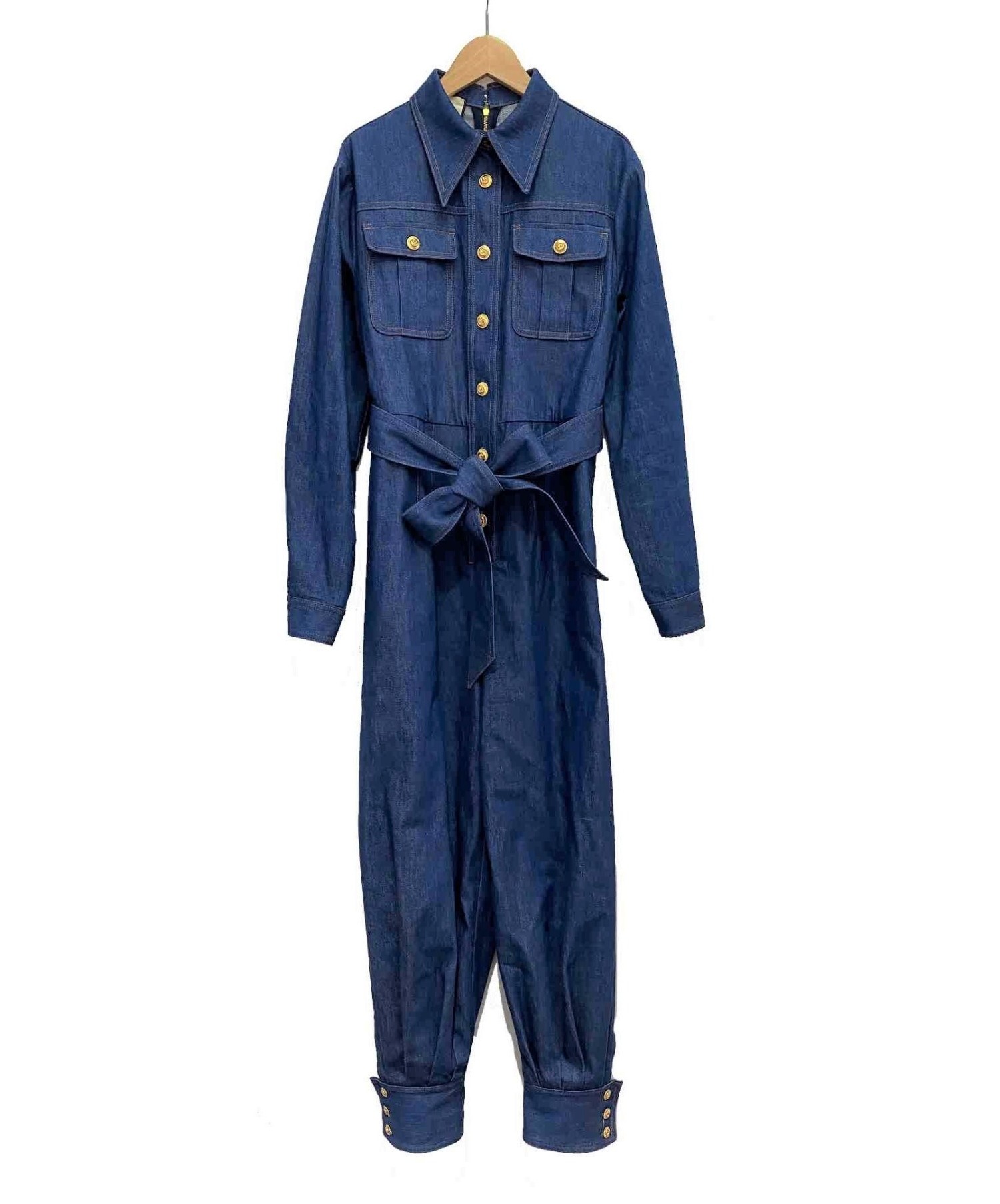 GUCCI (グッチ) 20SS Denim Belted Jumpsuit インディゴ サイズ:40