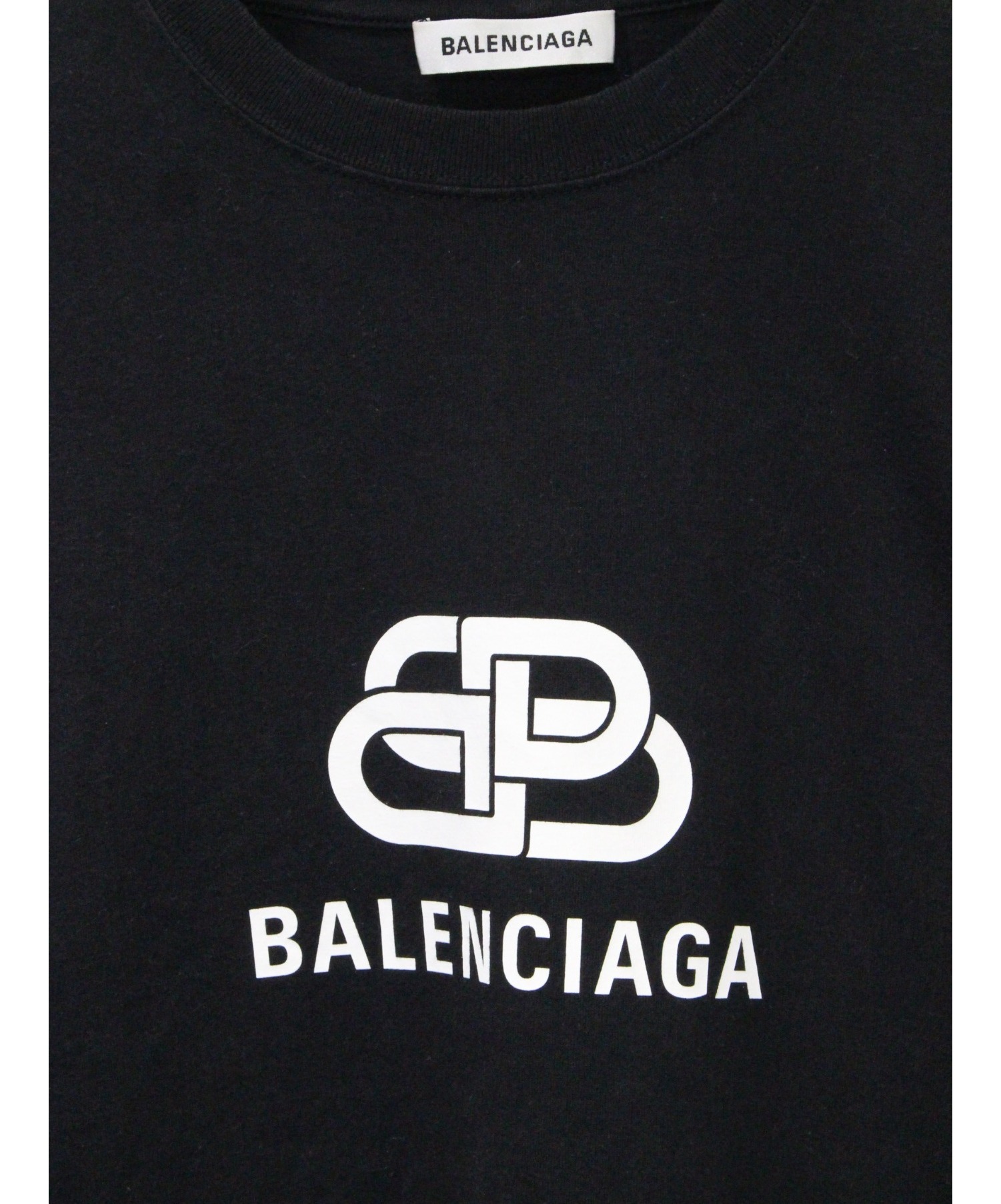 BALENCIAGA BB ロゴ オーバーサイズ Tシャツ カットソー 白-