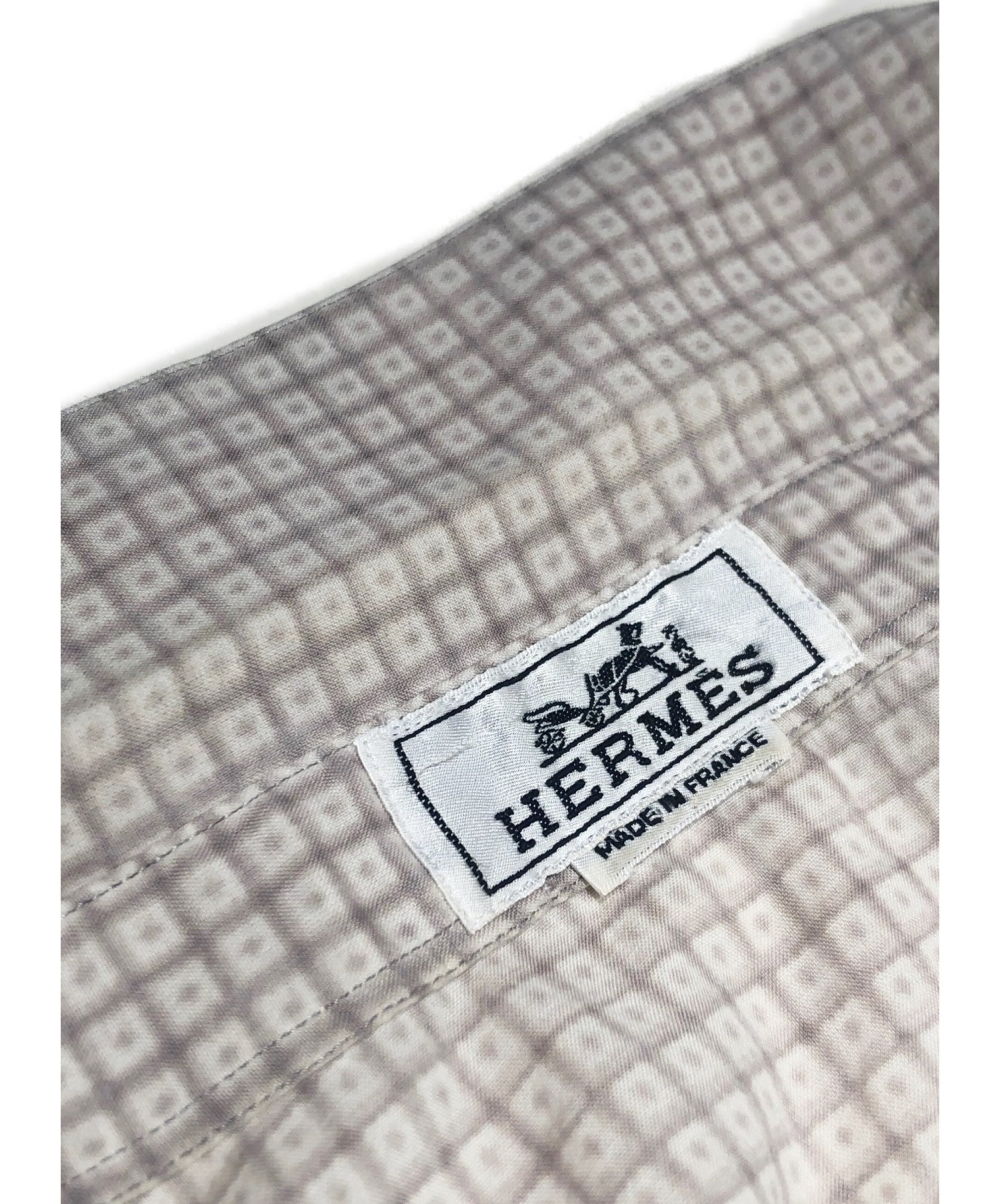 HERMES (エルメス) スキッパーシャツ ライトグレー サイズ:39