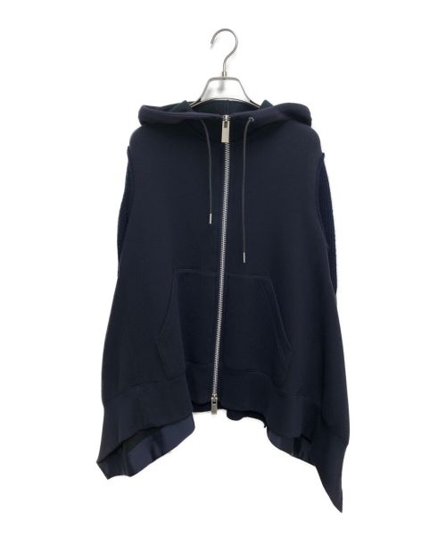 【中古・古着通販】sacai (サカイ) Sponge Sweat Hoodie ネイビー