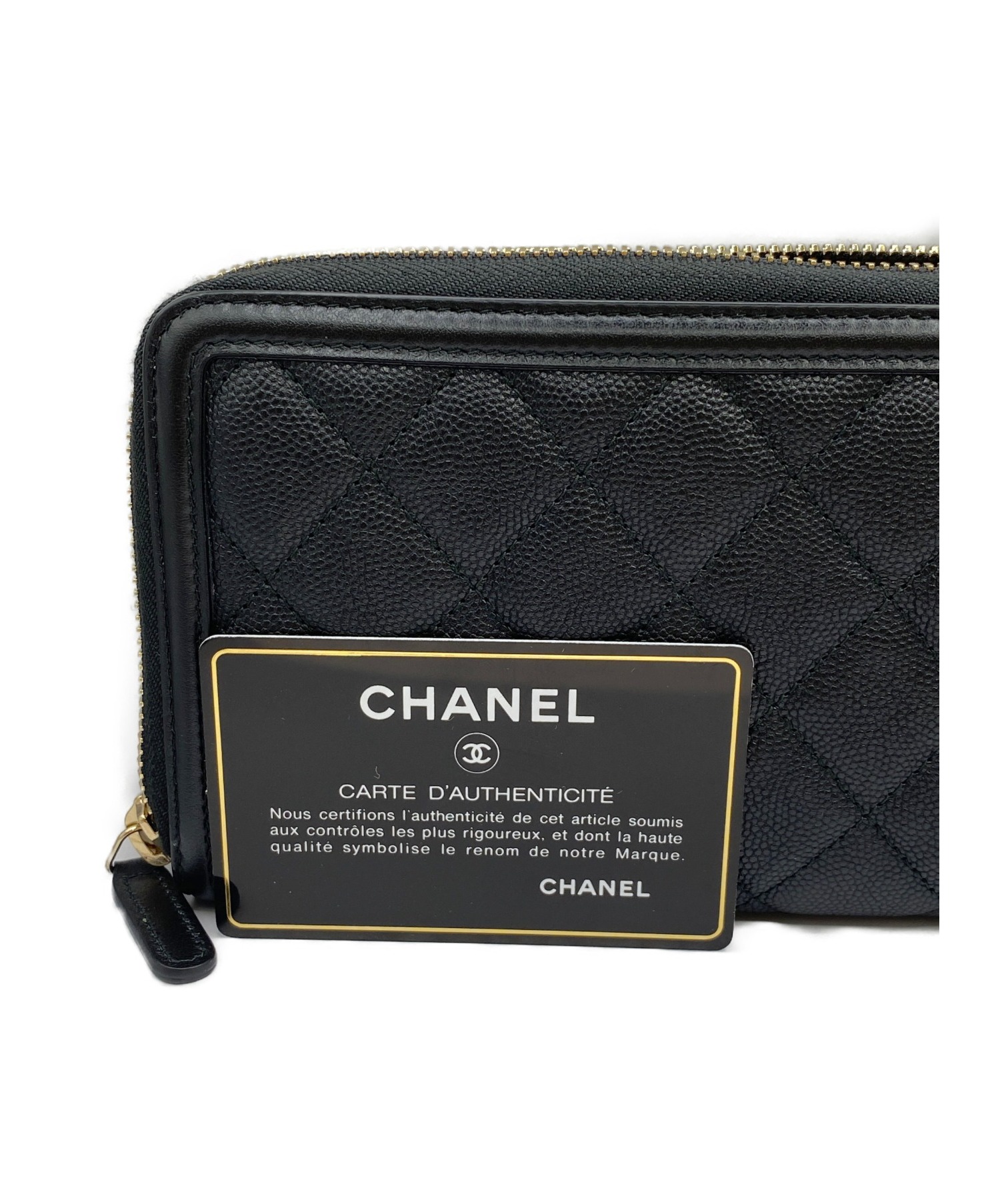 中古・古着通販】CHANEL (シャネル) 長財布 ブラック 未使用品 A84449