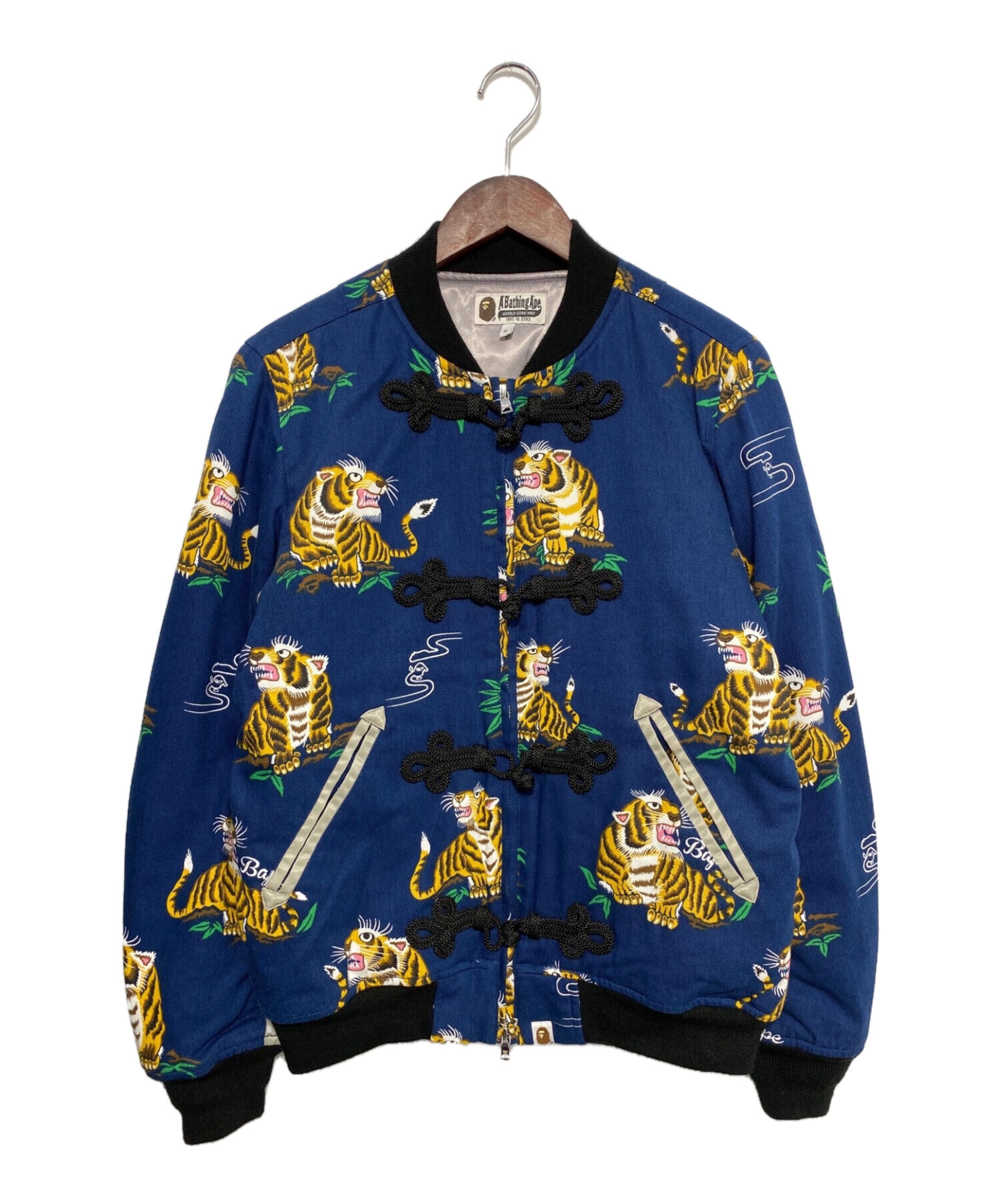 A BATHING APE (エイプ) TIGER PATTERN COTTON JACKET サイズ:S