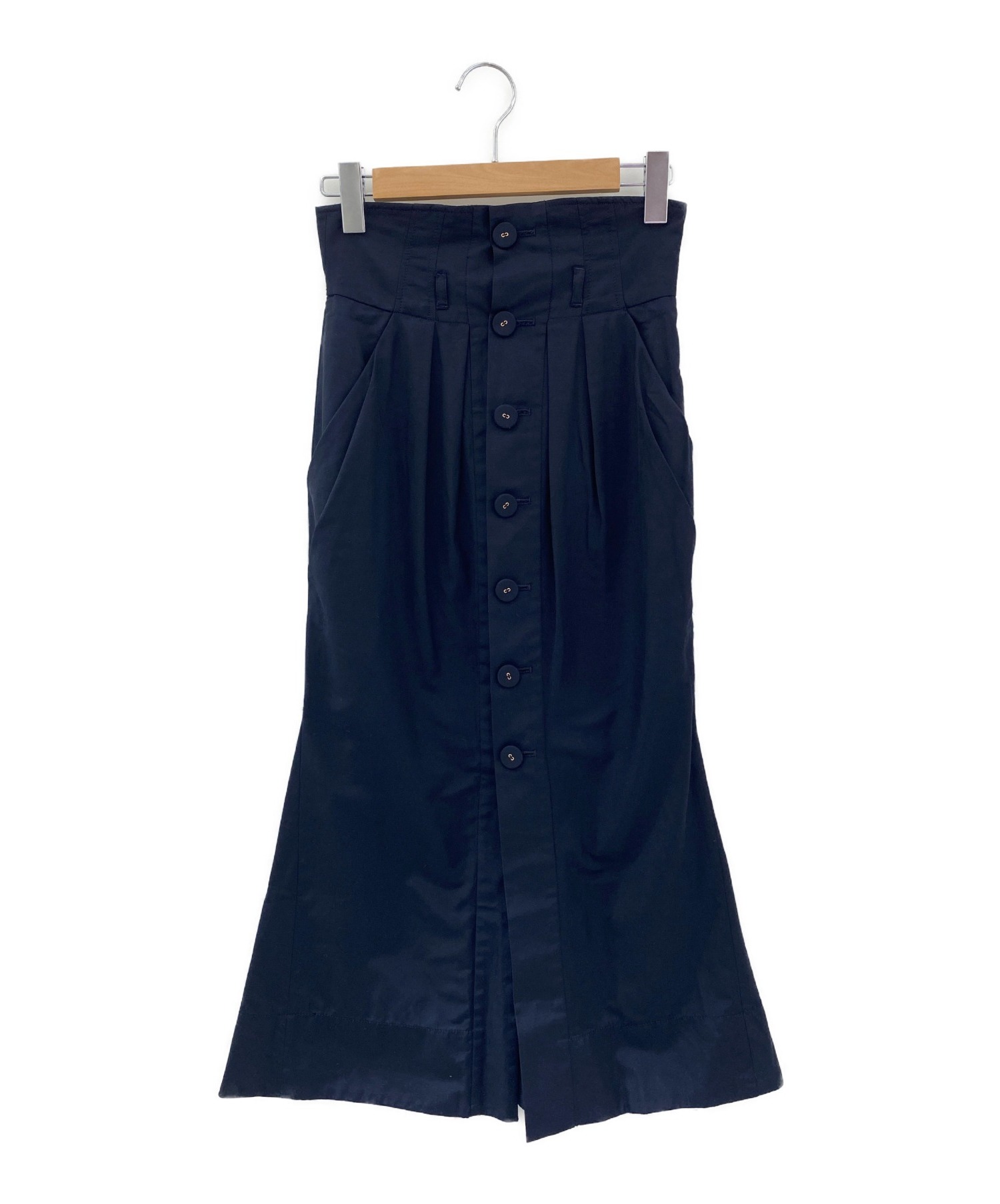mame kurogouchi スカート ネイビー - ロングスカート