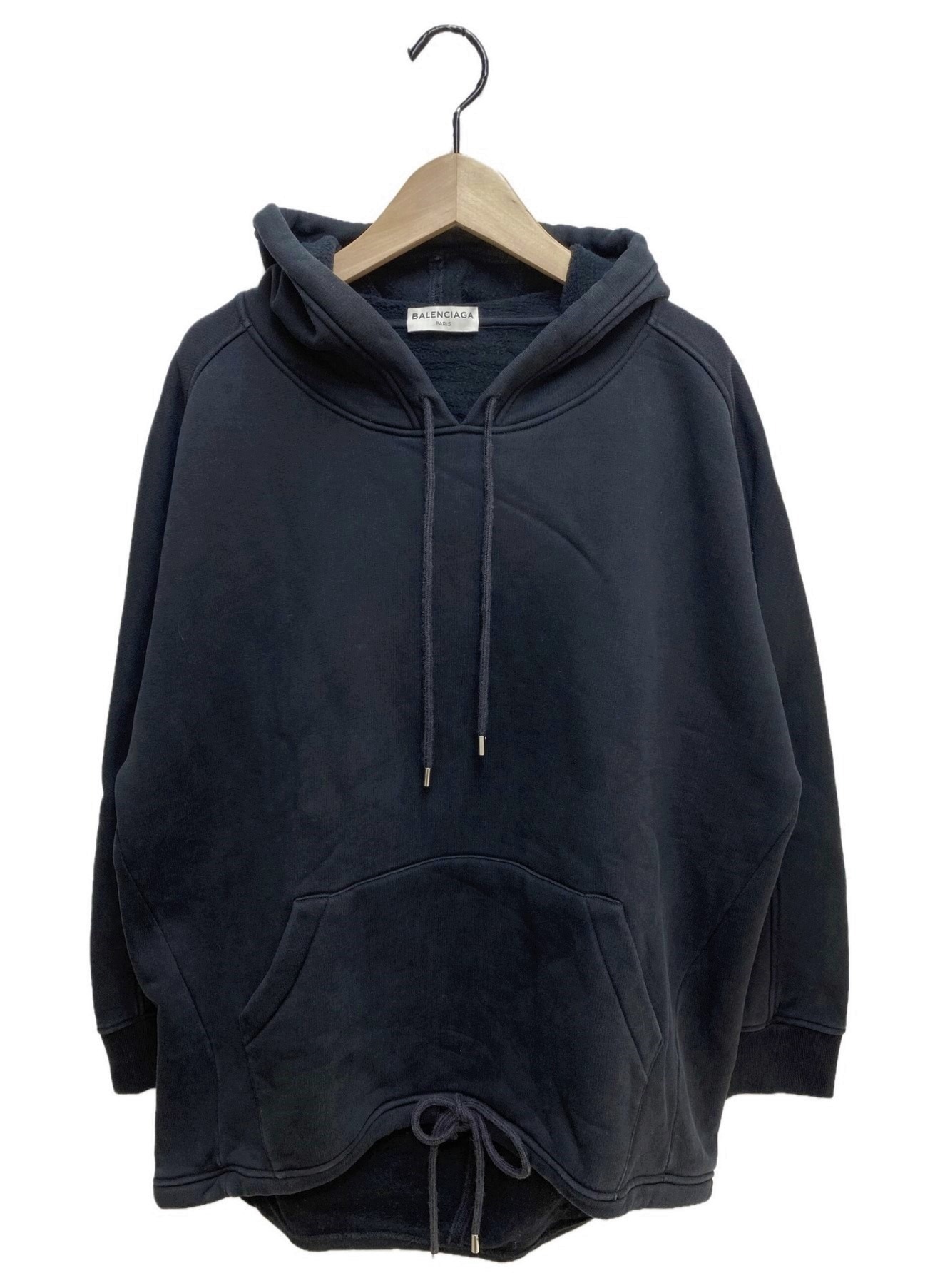 中古・古着通販】BALENCIAGA (バレンシアガ) プルオーバーパーカー ブラック サイズ:S｜ブランド・古着通販 トレファク公式【TREFAC  FASHION】スマホサイト