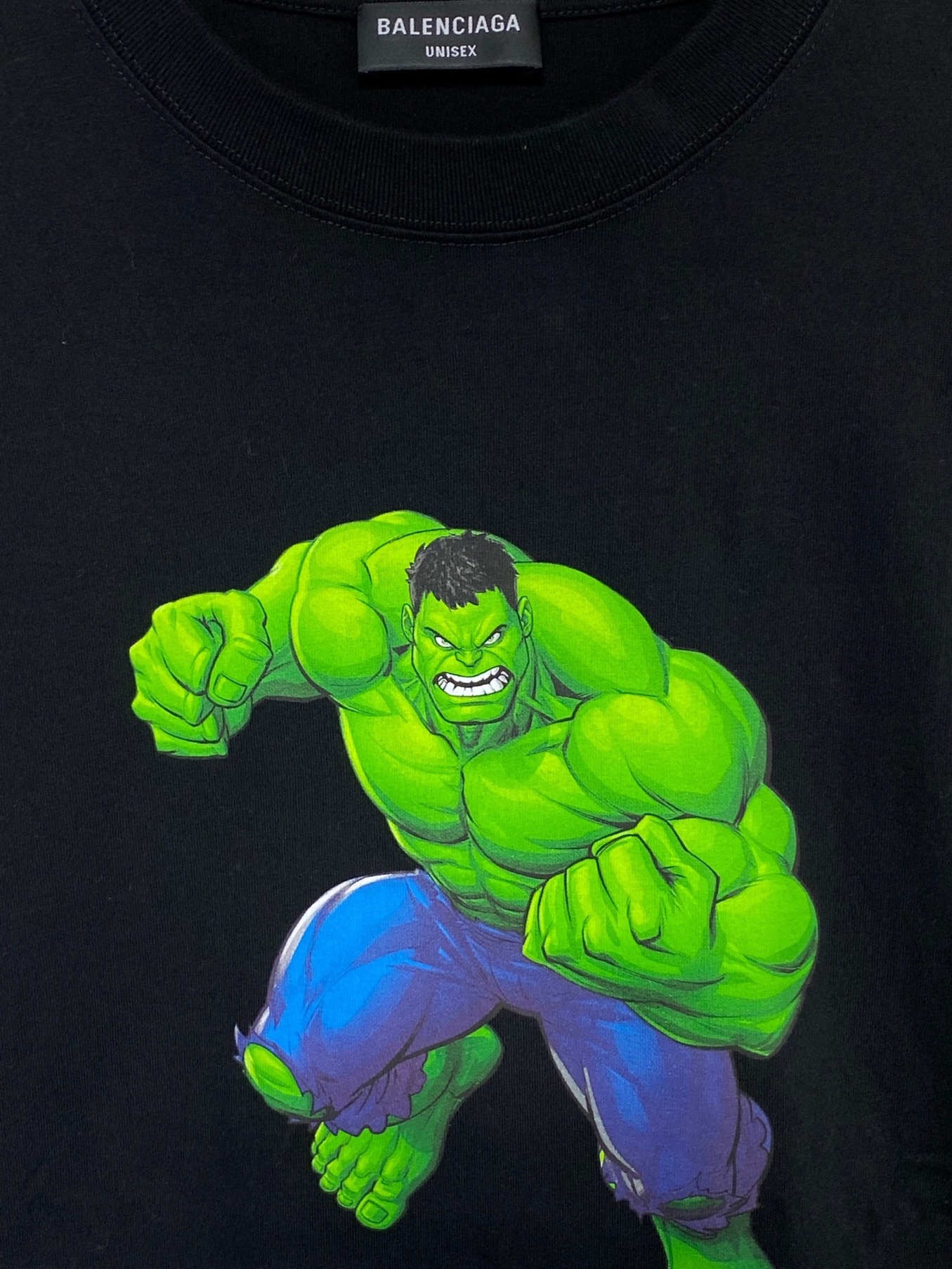 BALENCIAGA (バレンシアガ) Hulk 2021 MARVEL Tee ブラック サイズ:XXL