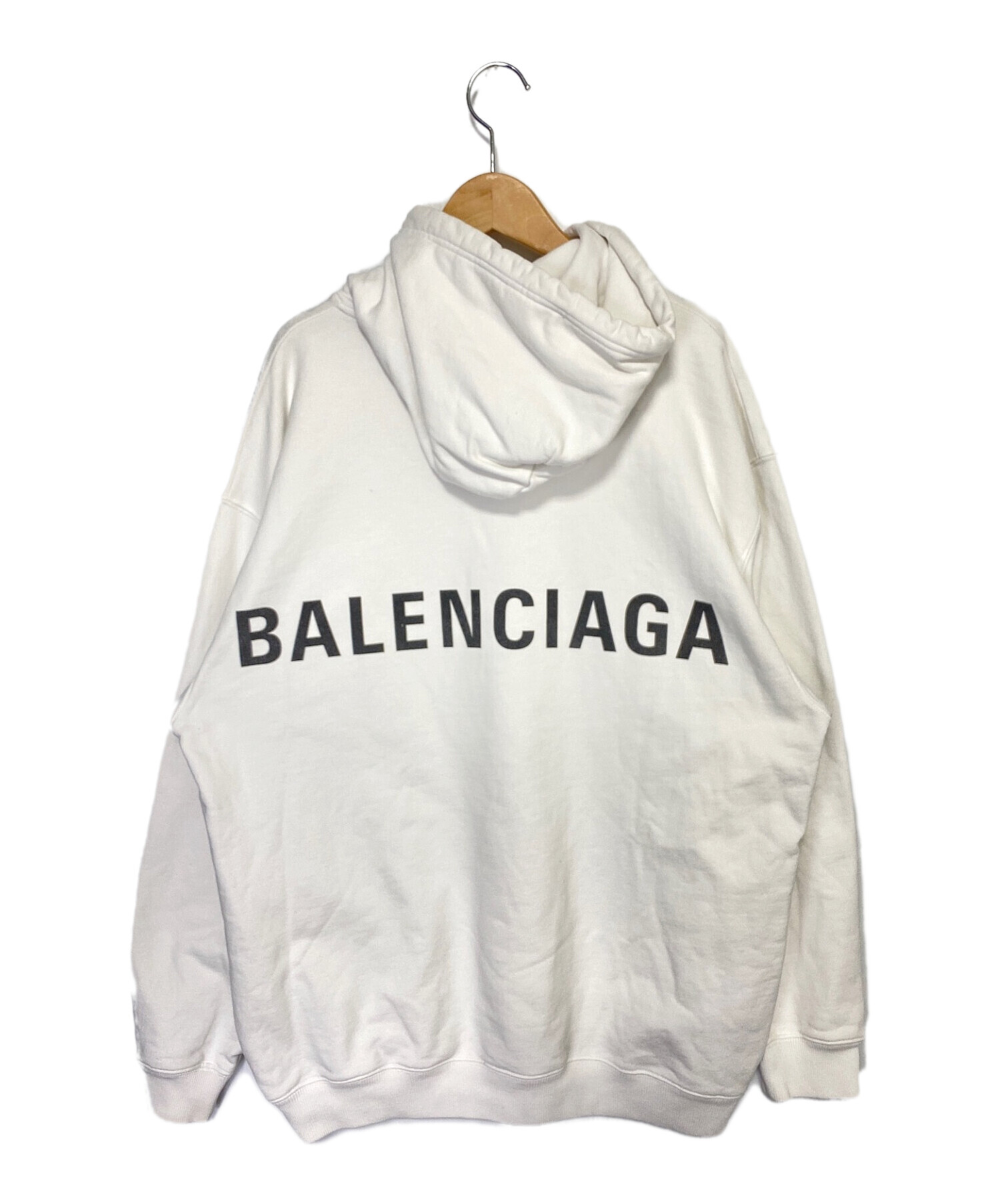 BALENCIAGA (バレンシアガ) パーカー ホワイト サイズ:XS