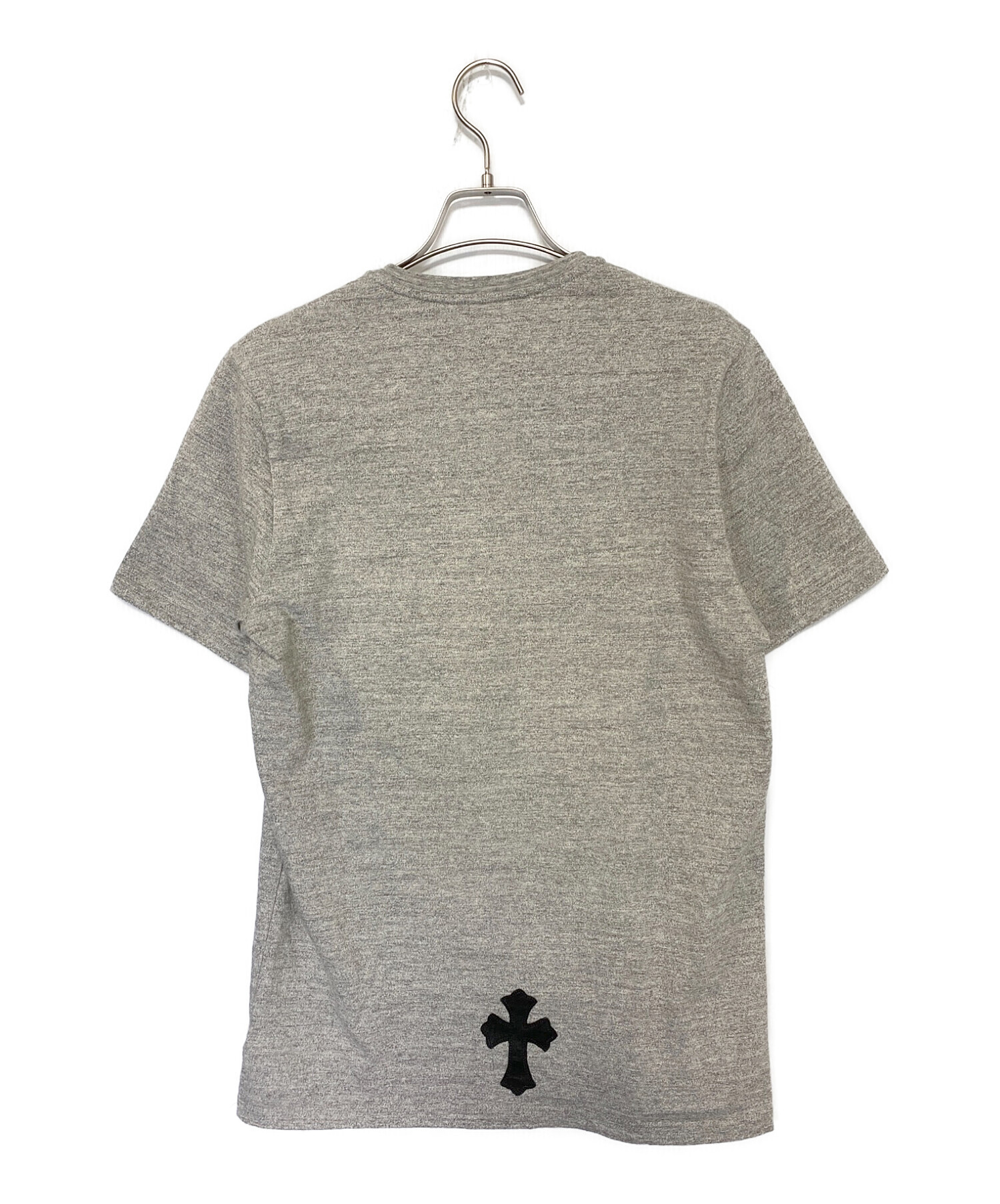 CHROME HEARTS (クロムハーツ) クロスパッチポケットTシャツ グレー サイズ:LG