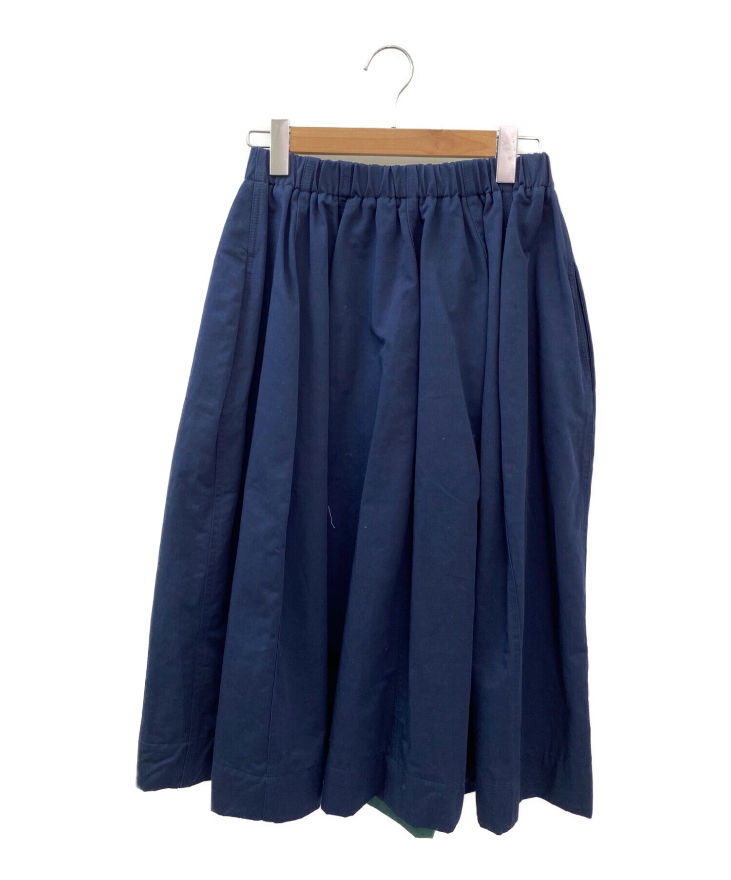 MARNI (マルニ) バイカラーギャザースカート ネイビー サイズ:40