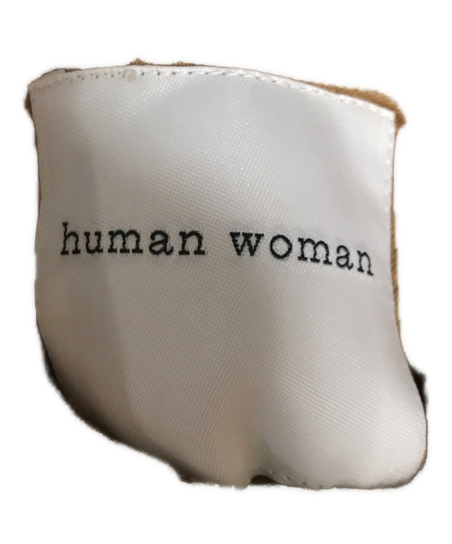 HUMAN WOMAN (ヒューマンウーマン) ノーカラーリバーシブルコート ベージュ サイズ:M