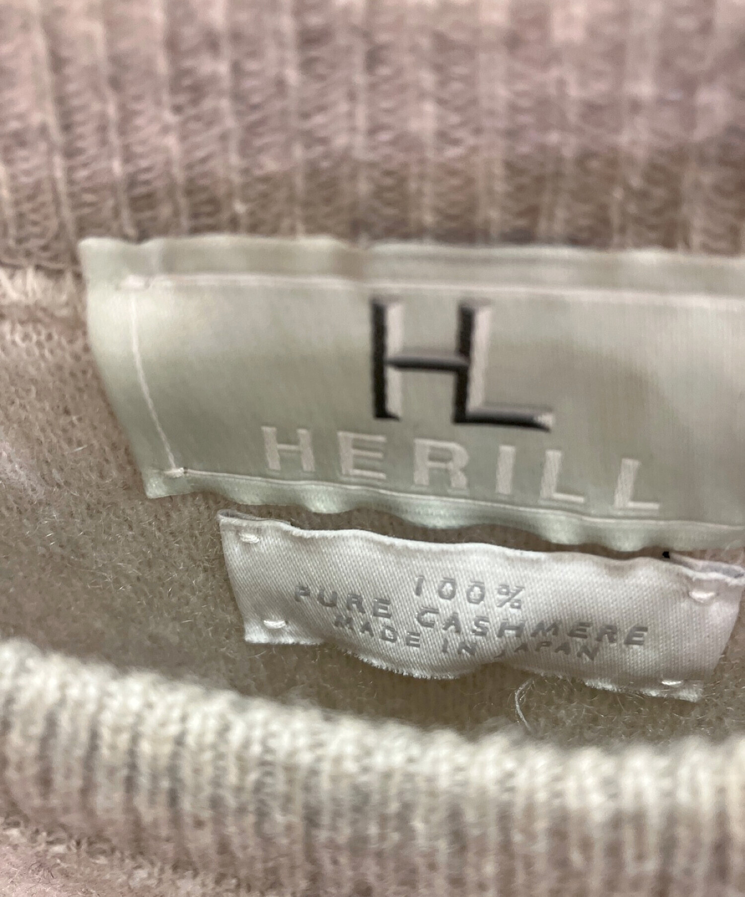 中古・古着通販】HERILL (ヘリル) クルーカシミヤニット グレー サイズ