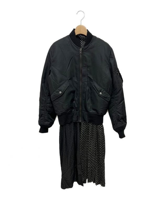 中古・古着通販】COMME des GARCONS (コムデギャルソン) ドッキングMA-1ジャケット ブラック サイズ:L｜ブランド・古着通販  トレファク公式【TREFAC FASHION】スマホサイト