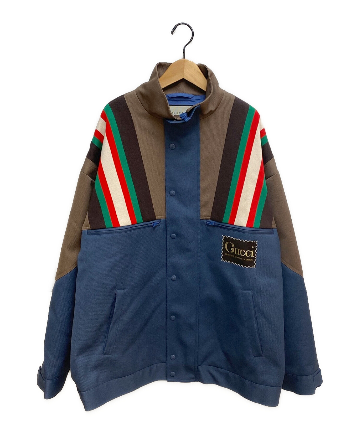 GUCCI (グッチ) ドリルジップアップジャケット マルチカラー サイズ:52