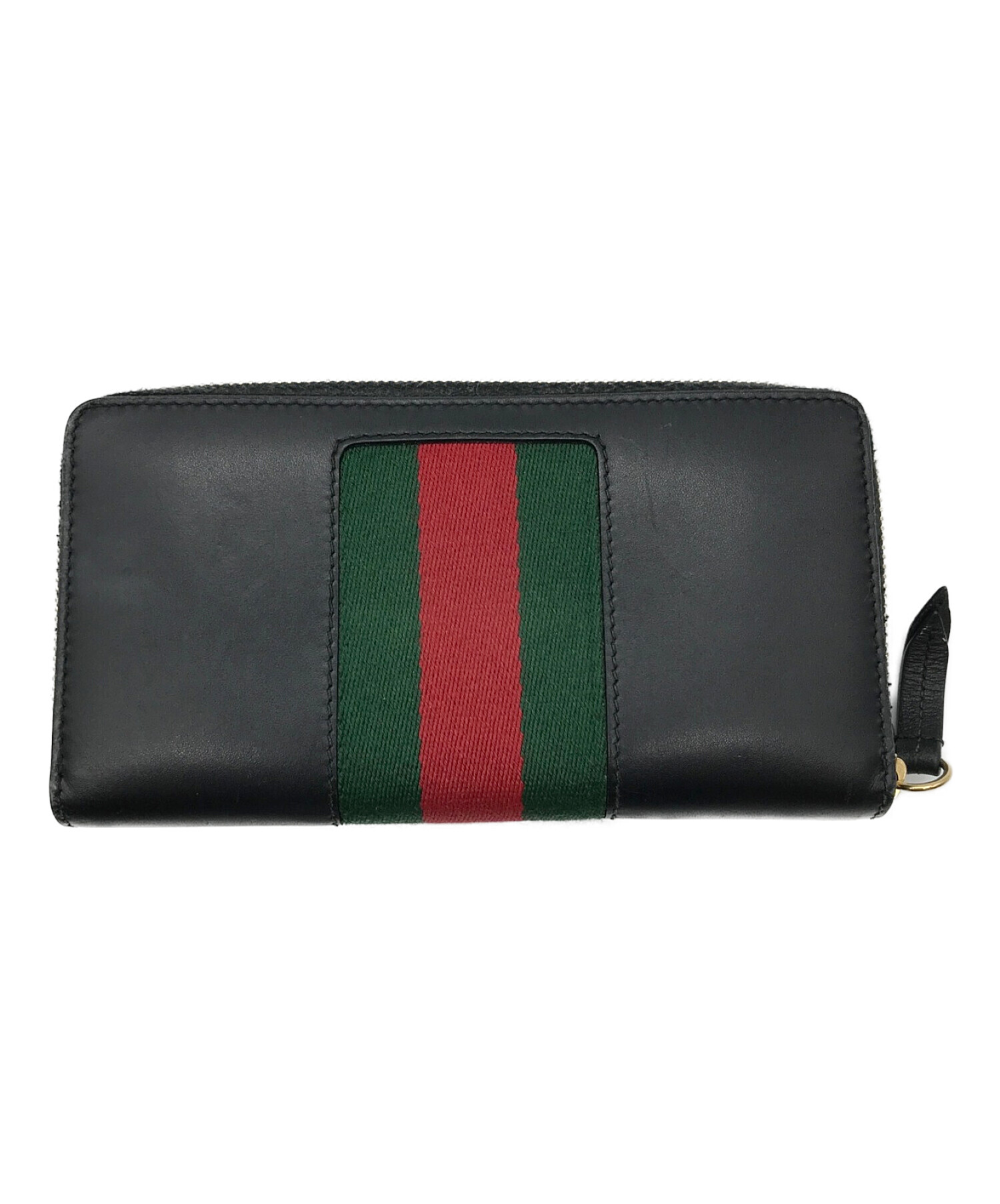 中古・古着通販】GUCCI (グッチ) シェリーライン 長財布 ブラック