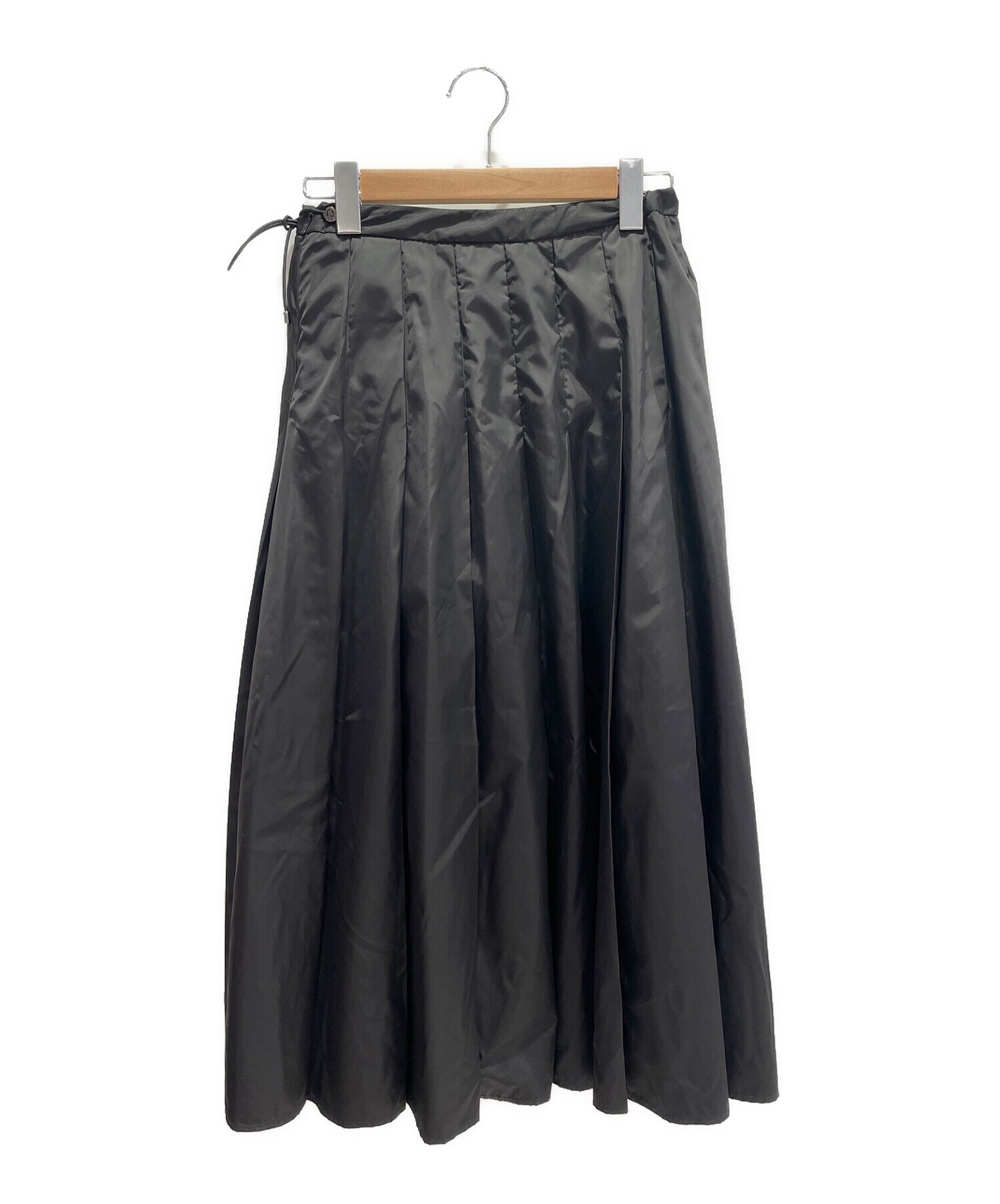 MONCLER (モンクレール) ナイロンロングスカート ブラック サイズ:42