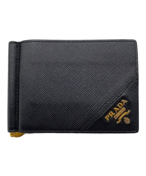 中古・古着通販】PRADA (プラダ) マネークリップウォレット ブラック