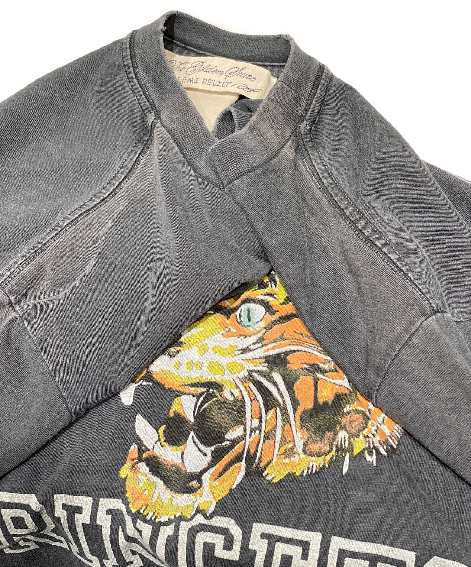REMI RELIEF (レミレリーフ) TIGER Tシャツ チャコールグレー サイズ:L