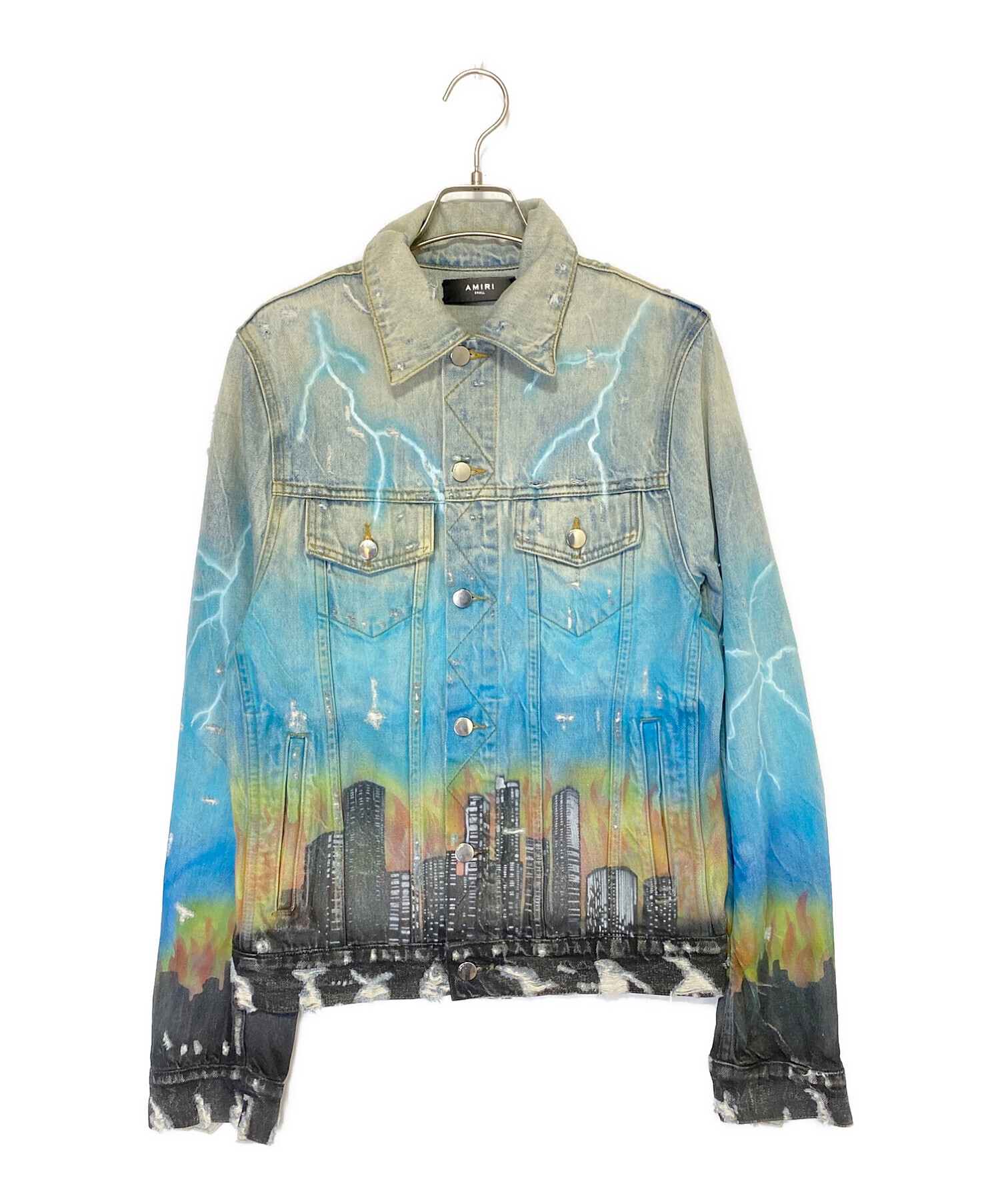 AMIRI (アミリ) City Dragon Trucker Denim Jacket サイズ:S