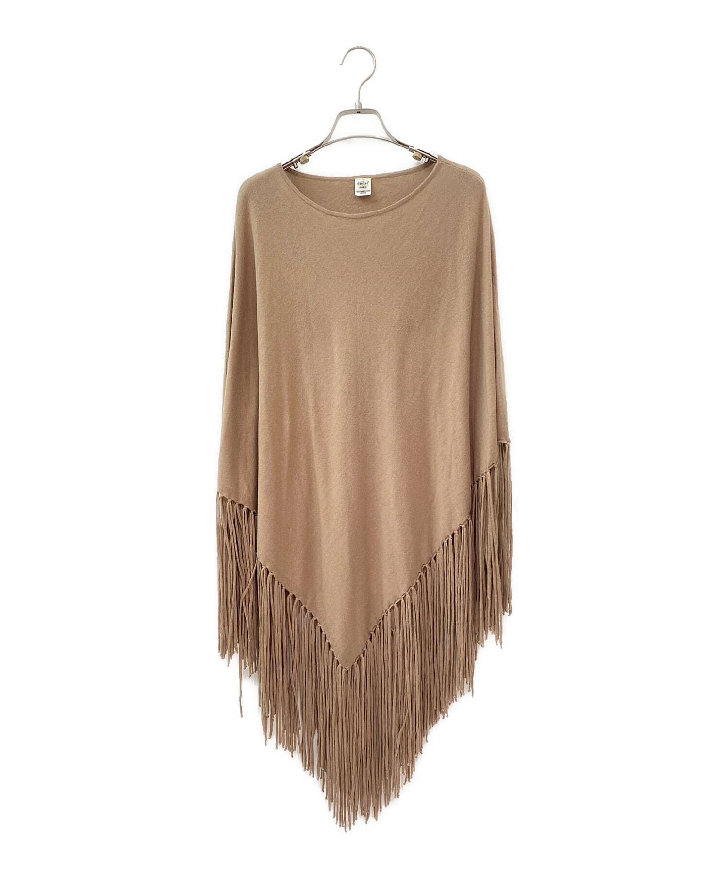 GOOD GRIEF! (グッドグリーフ) Knit Fringe Poncho ブラウン サイズ:FREE