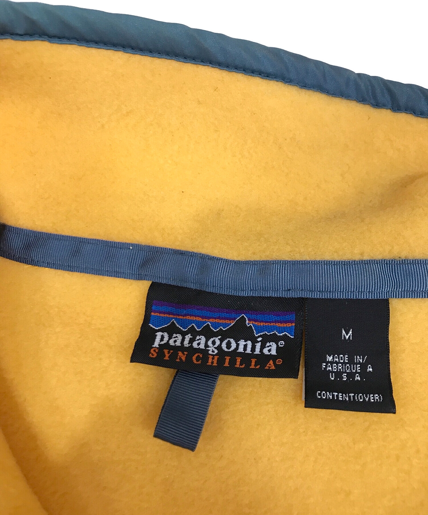 Patagonia (パタゴニア) ヴィンテージシンチラスナップT イエロー サイズ:M