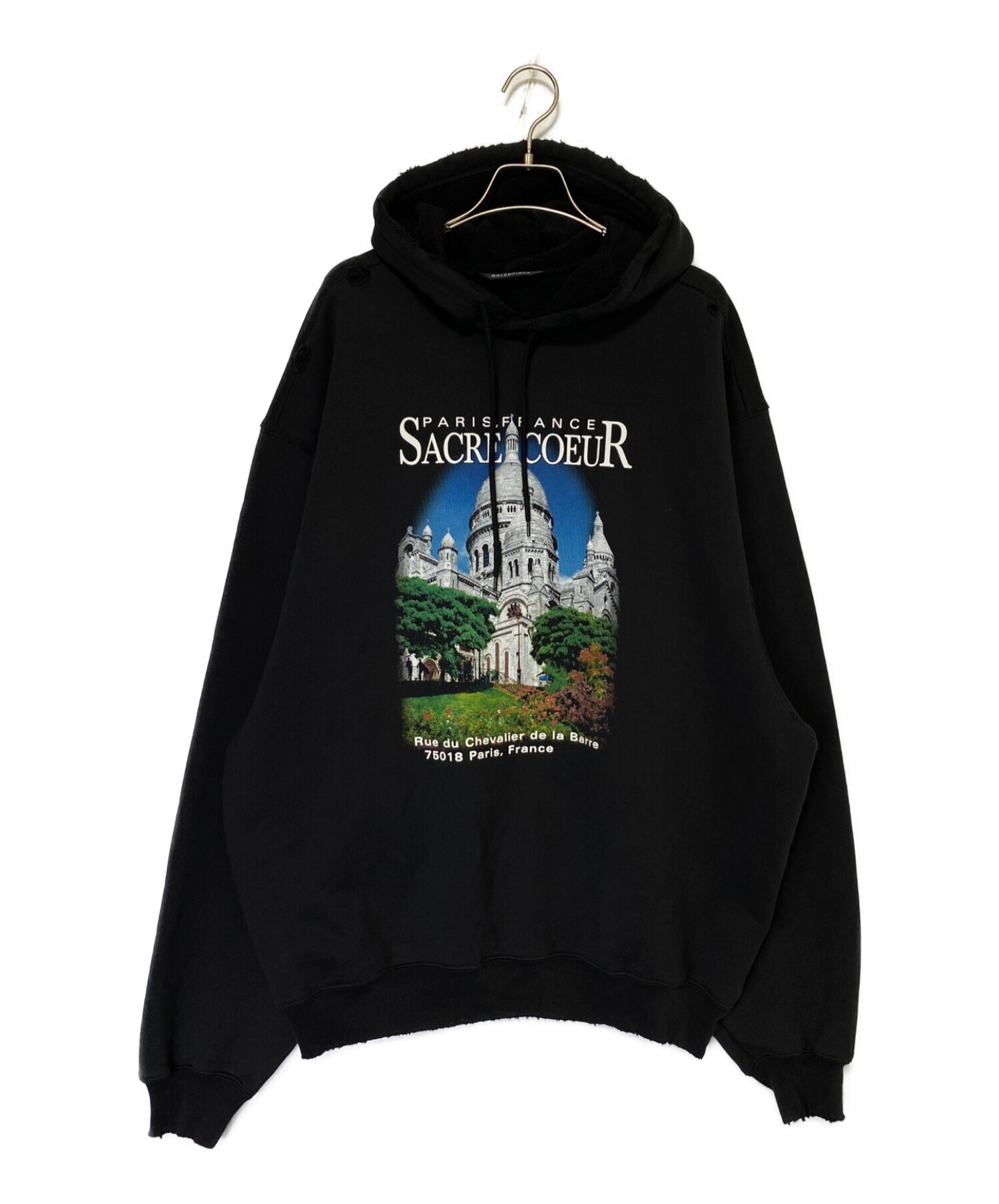 BALENCIAGA (バレンシアガ) Sacre Coeur Bomber Hoodie ブラック サイズ:XS