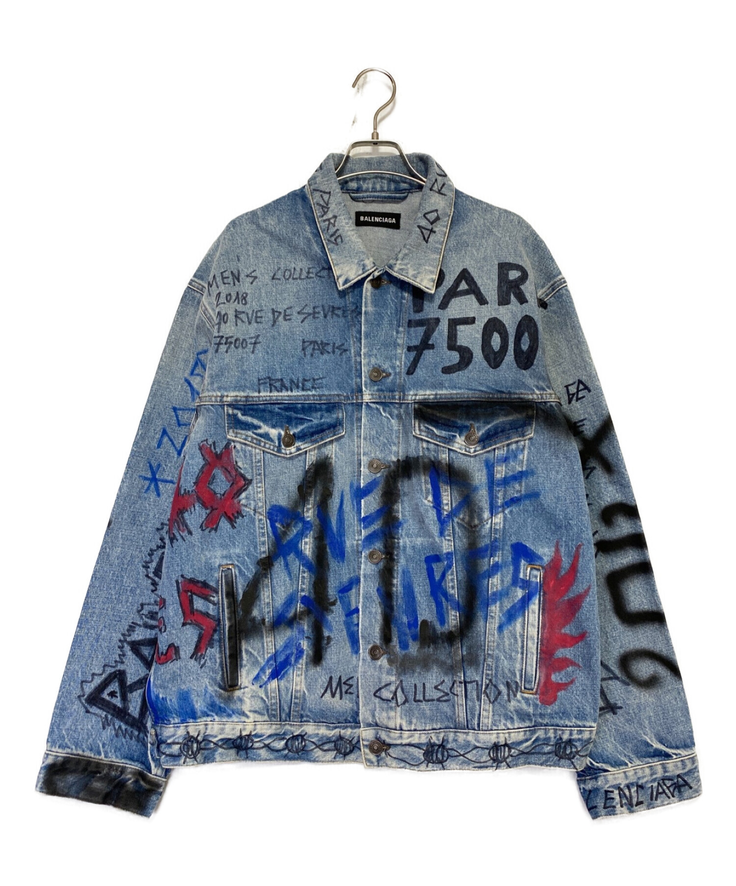 BALENCIAGA (バレンシアガ) Graphic Denim Jacket サイズ:44