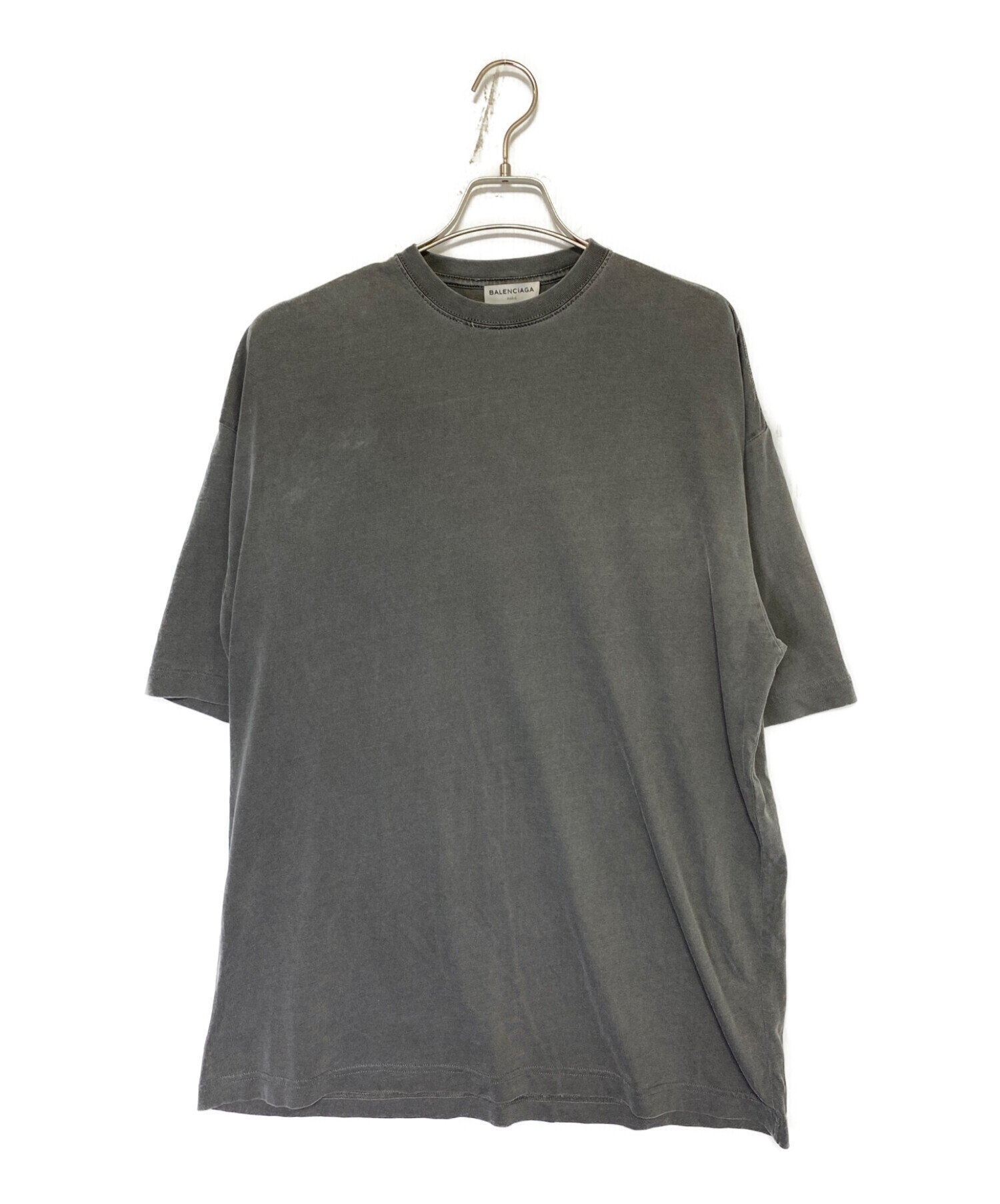 BALENCIAGA (バレンシアガ) オーバーサイズ バック刺繍Tシャツ グレー サイズ:XS