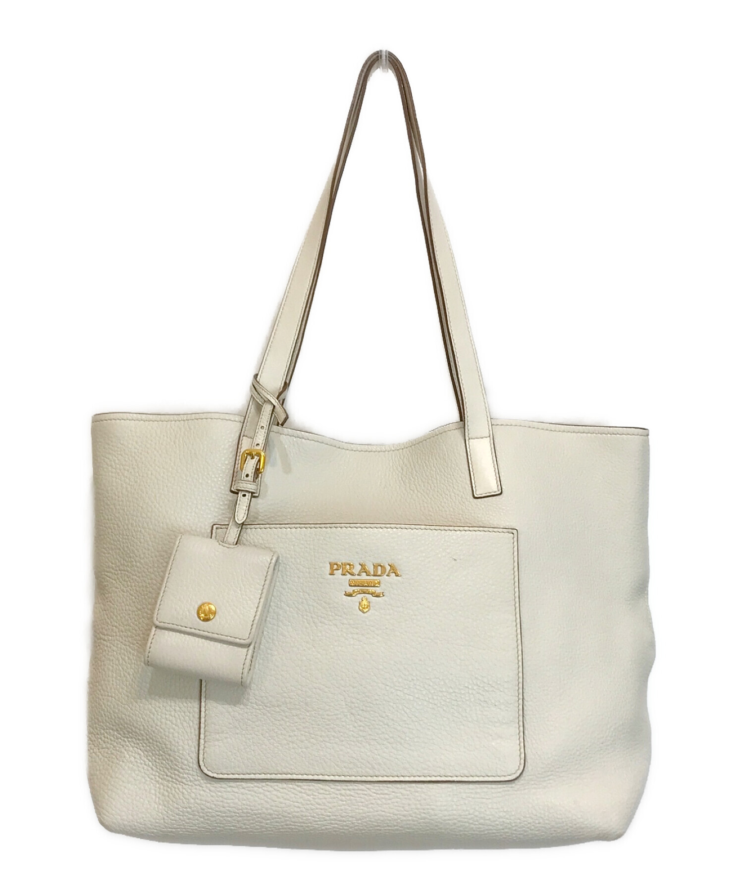 中古・古着通販】PRADA (プラダ) トートバッグ ホワイト サイズ