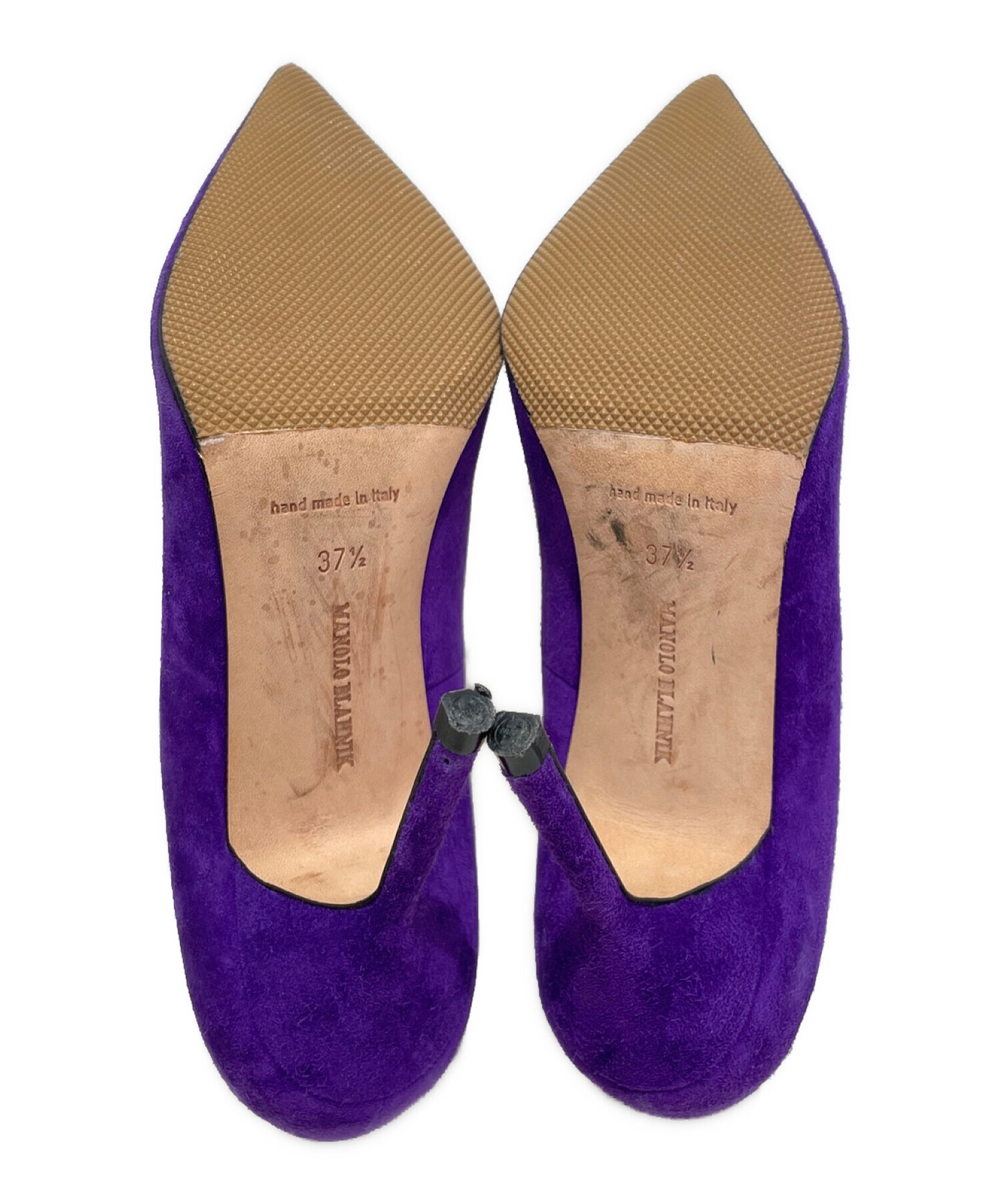 中古・古着通販】Manolo Blahnik (マノロブラニク) スウェードパンプス パープル サイズ:37 1/2｜ブランド・古着通販  トレファク公式【TREFAC FASHION】スマホサイト