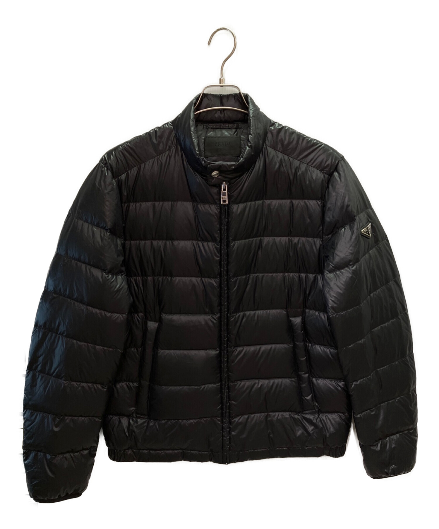 PRADA (プラダ) 袖プレートダウンジャケット ブラック サイズ:50