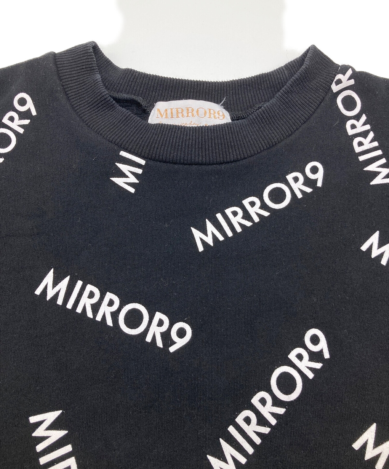 mirror9 (ミラーナイン) ロゴプリントスウェット ブラック サイズ:L