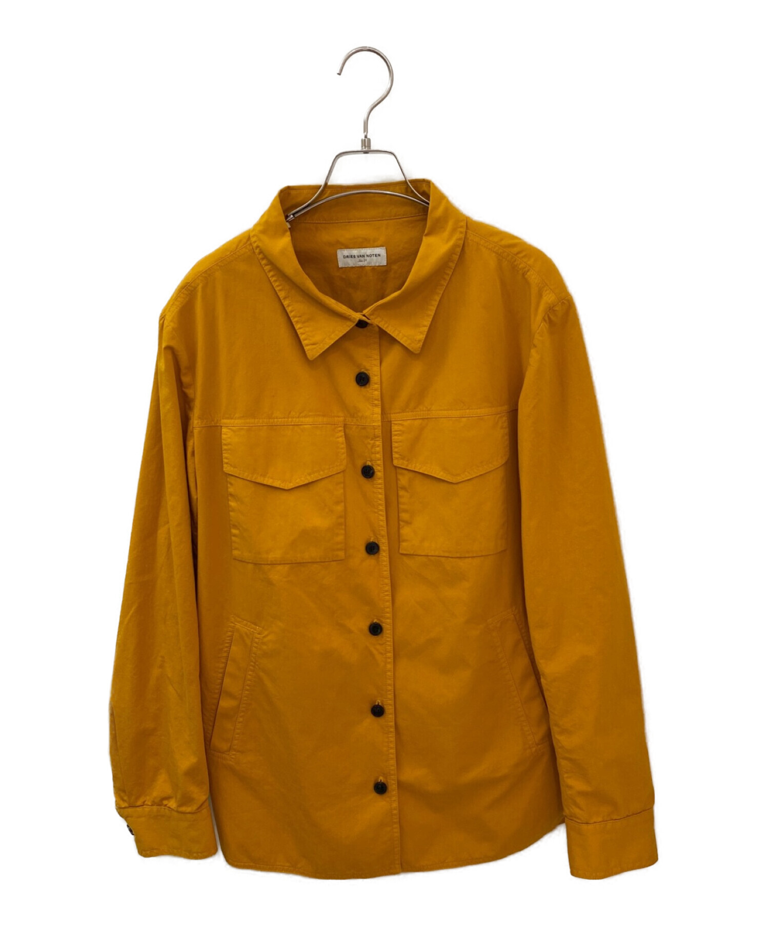 DRIES VAN NOTEN (ドリスヴァンノッテン) オーバーサイズシャツジャケット イエロー サイズ:34