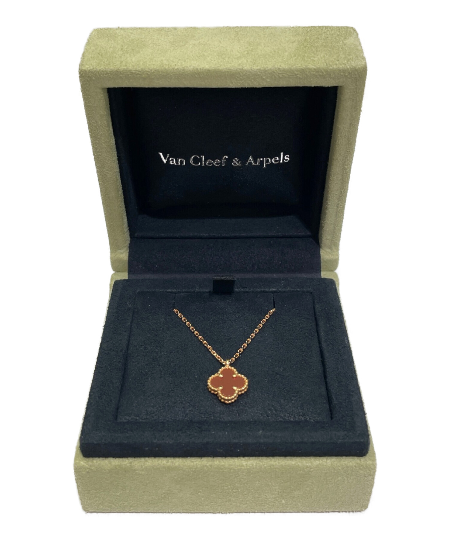 中古・古着通販】VAN CLEEF & ARPELS (ヴァンクリーフ＆アーペル) スウィートアルハンブラ カーネリアン ネックレス  サイズ:-｜ブランド・古着通販 トレファク公式【TREFAC FASHION】スマホサイト