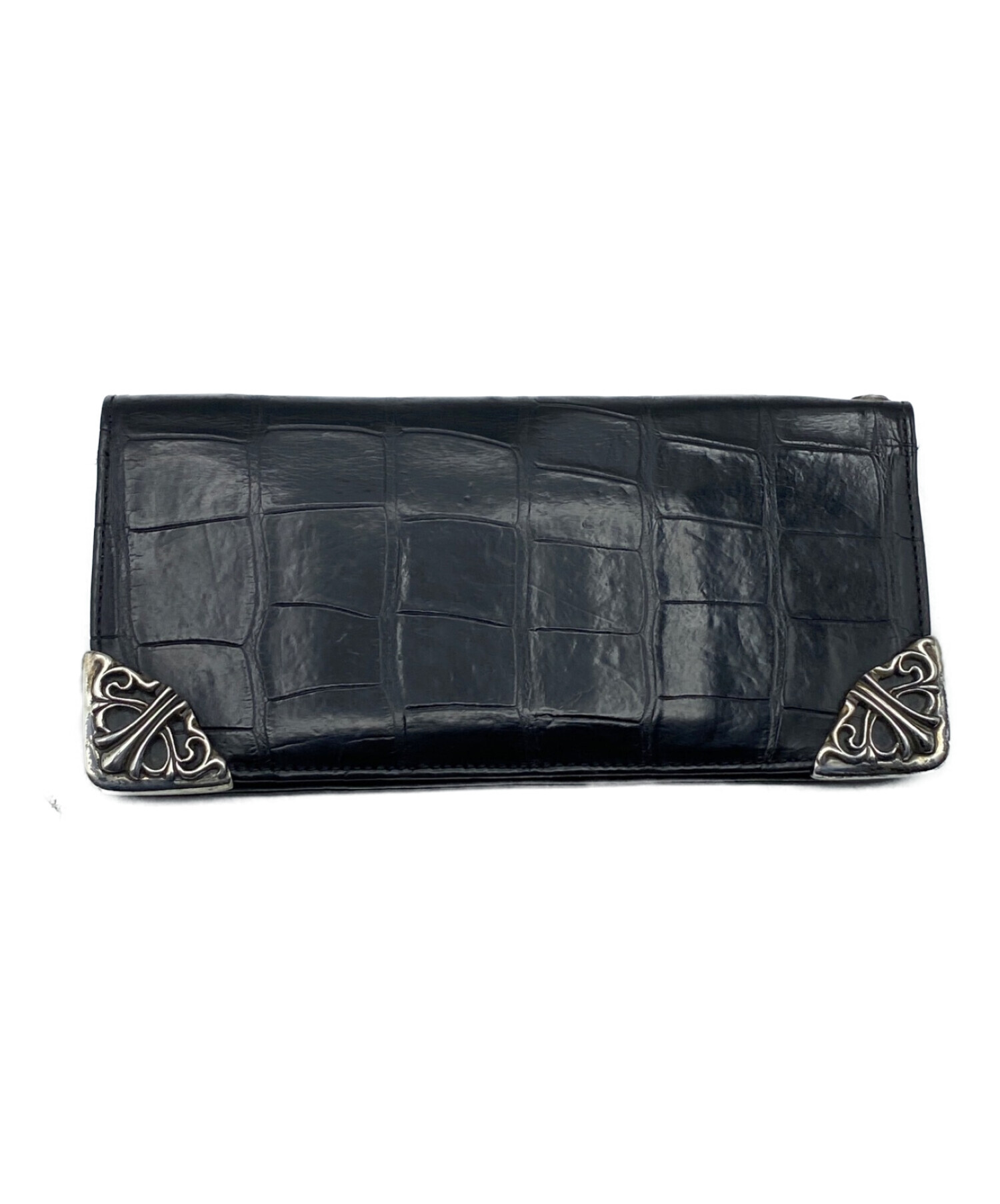 CHROME HEARTS (クロムハーツ) ALLIGATOR LONG SINGLE FOLD WALLET サイズ:FREE