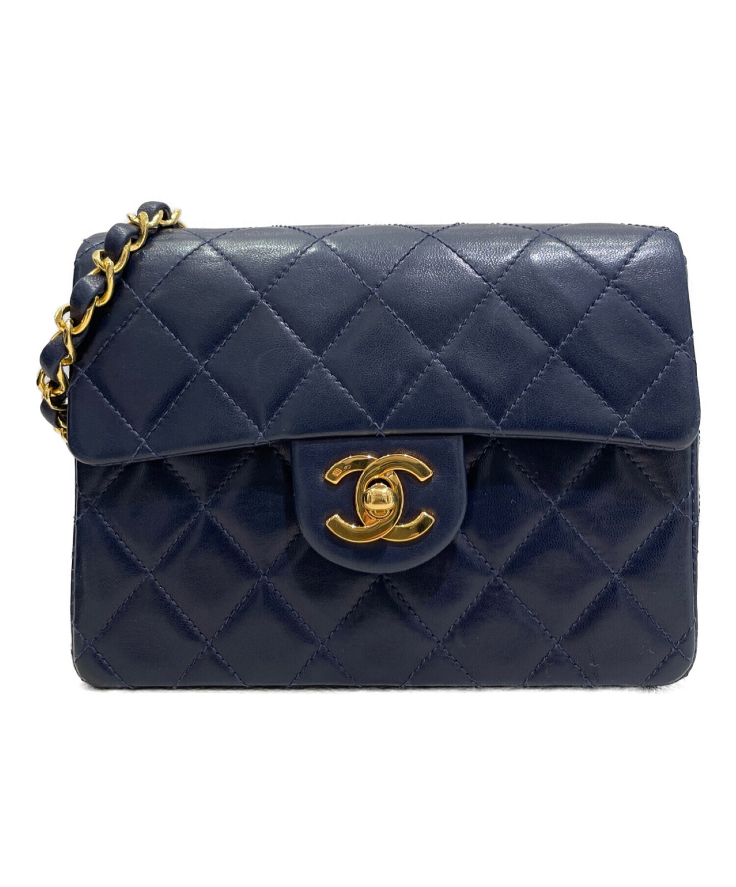 中古・古着通販】CHANEL (シャネル) ミニマトラッセ ネイビー サイズ