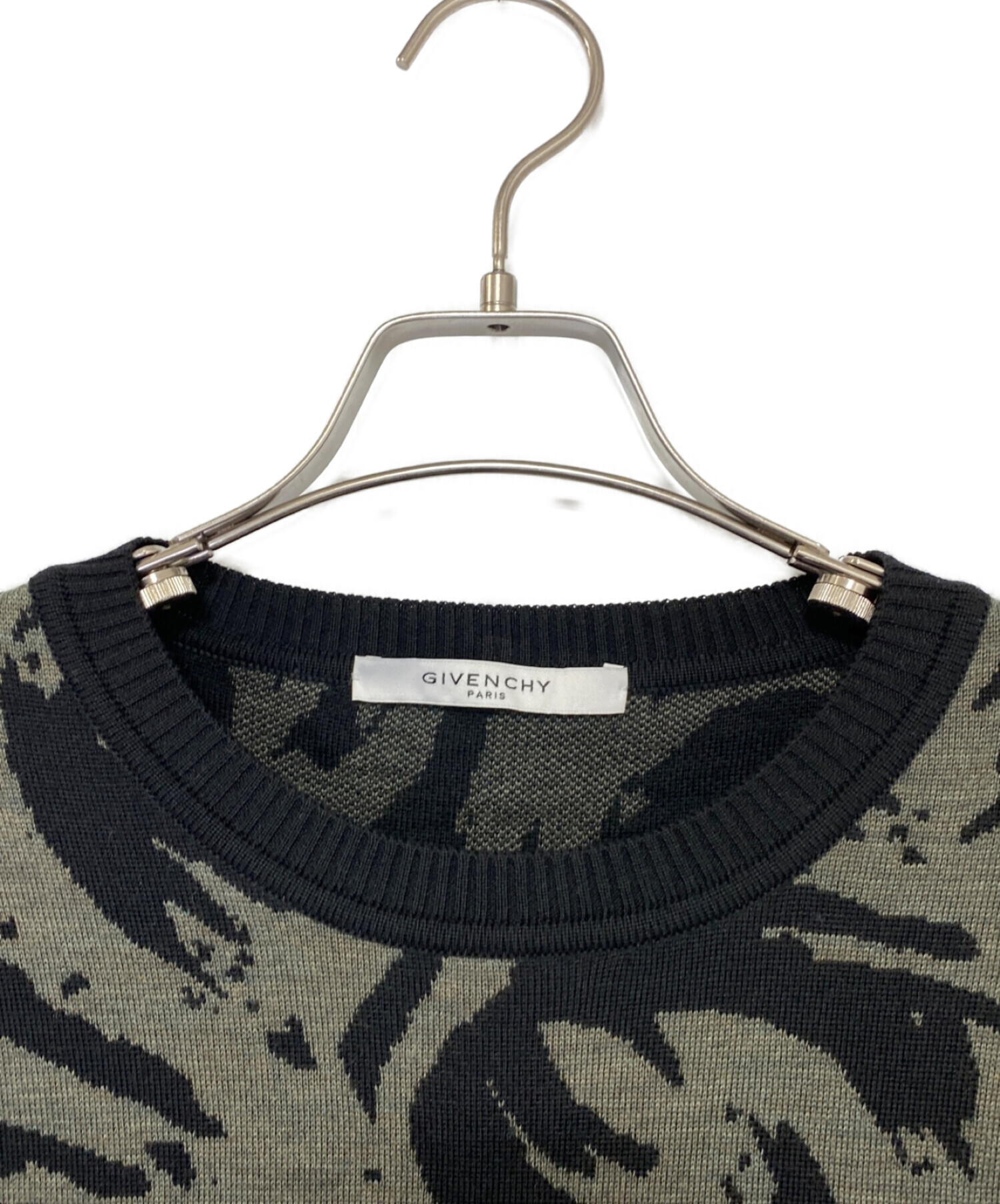 中古・古着通販】GIVENCHY (ジバンシィ) CAMO INTARSIA KNIT サイズ:XL