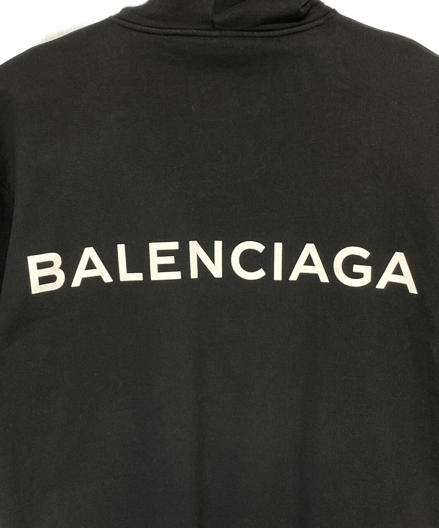 BALENCIAGA (バレンシアガ) オーバーサイズバックロゴパーカー ブラック サイズ:XS